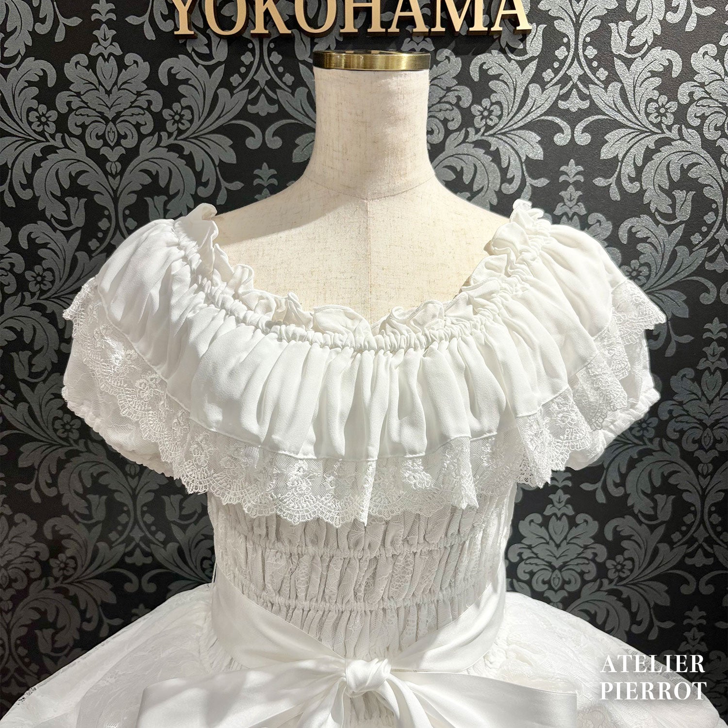 【ATELIER PIERROT】 Ruined Castle Dress 新色ホワイト/ボルドー/新色パープル/ネイビー/ホワイト×ブラック/ブラック