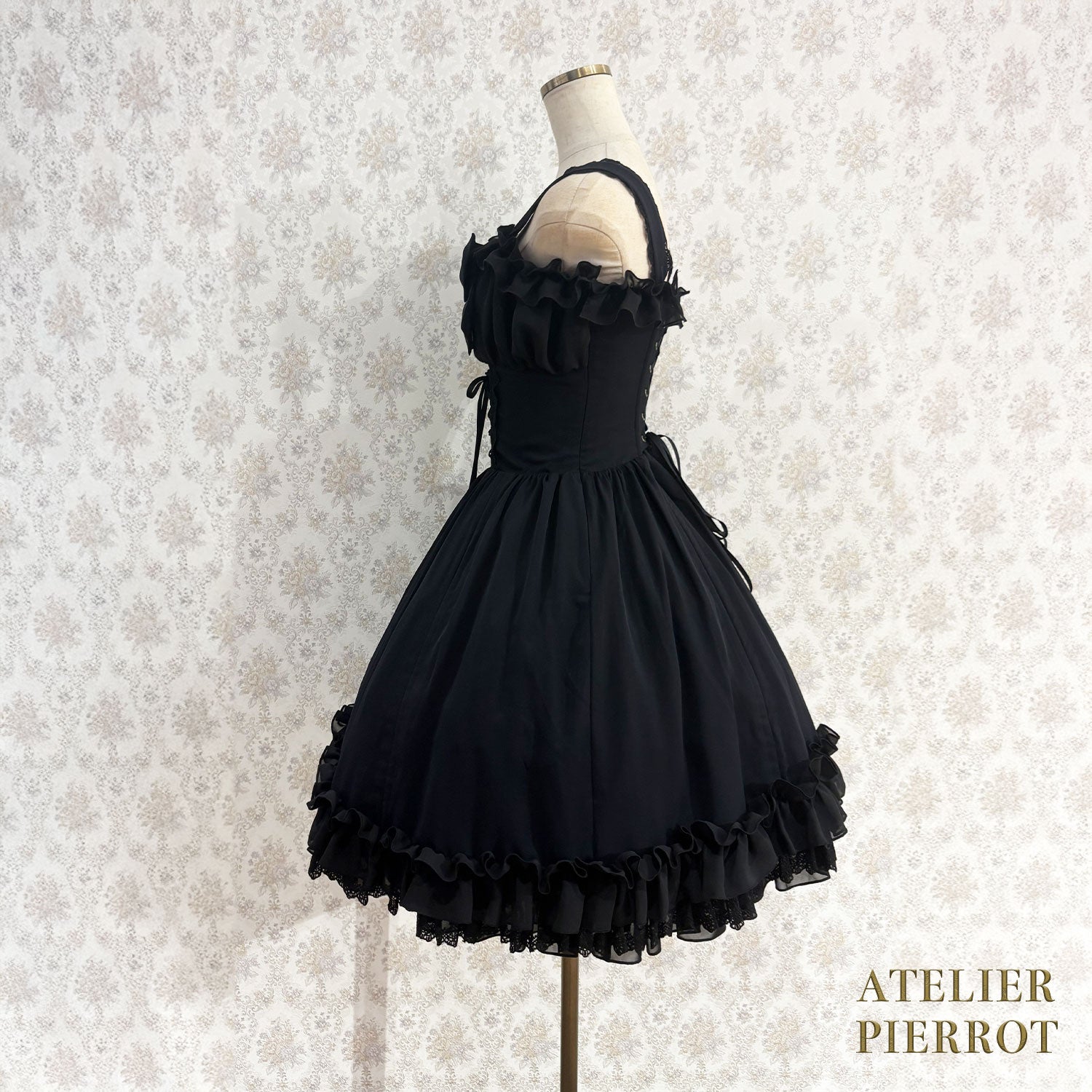 【ATELIER PIERROT】 Eternal Waltz Jumper Skirt ホワイト/ボルドー/パープル/ネイビー/ブラック×ホワイト/ブラック