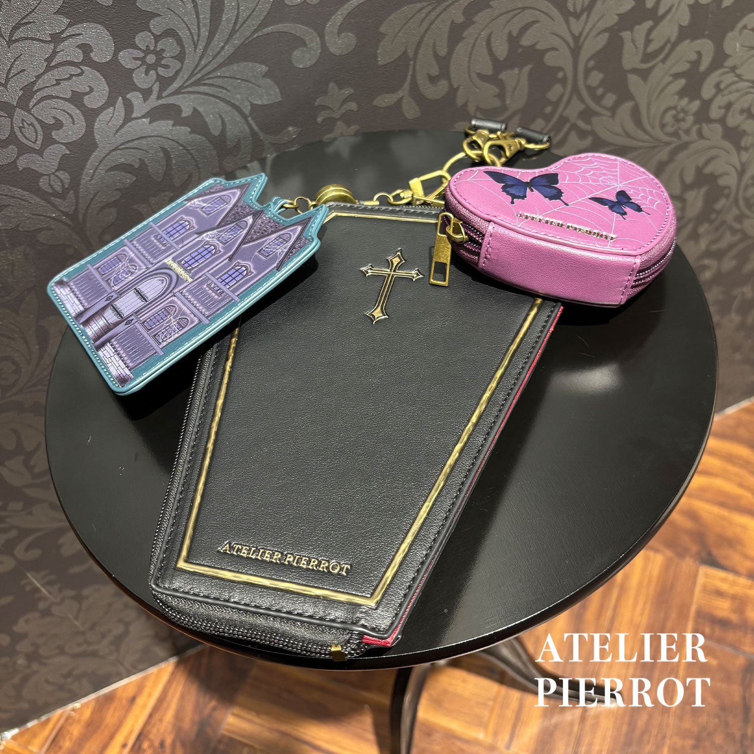 【ATELIER PIERROT】 Pochette a la carte Series Pass Holder~Haunted House~ ダークグリーン/ブラック