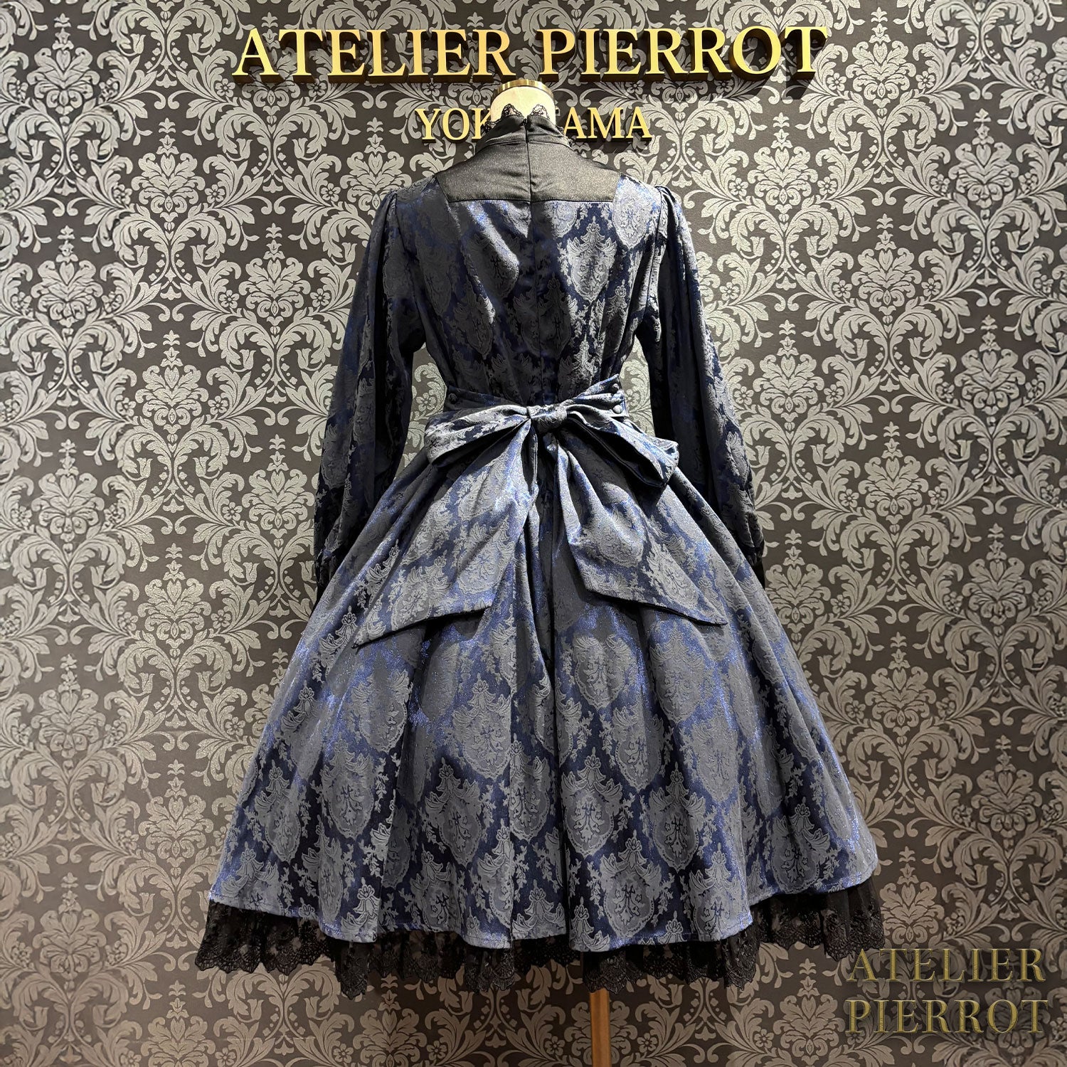 【ATELIER PIERROT】 Victorian Reverie Dress ホワイト/ボルドー/ネイビー/ブラック