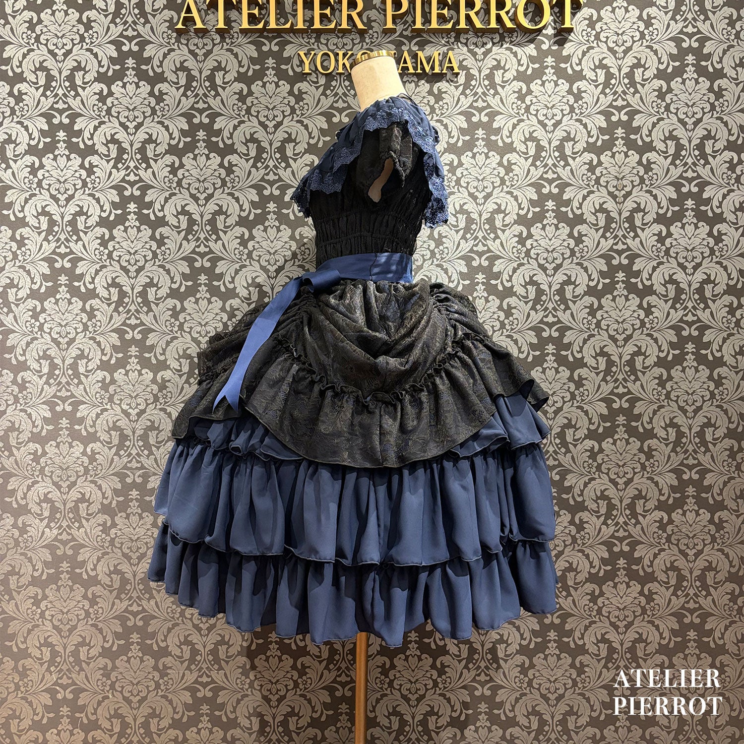 【ATELIER PIERROT】 Ruined Castle Dress 新色ホワイト/ボルドー/新色パープル/ネイビー/ホワイト×ブラック/ブラック