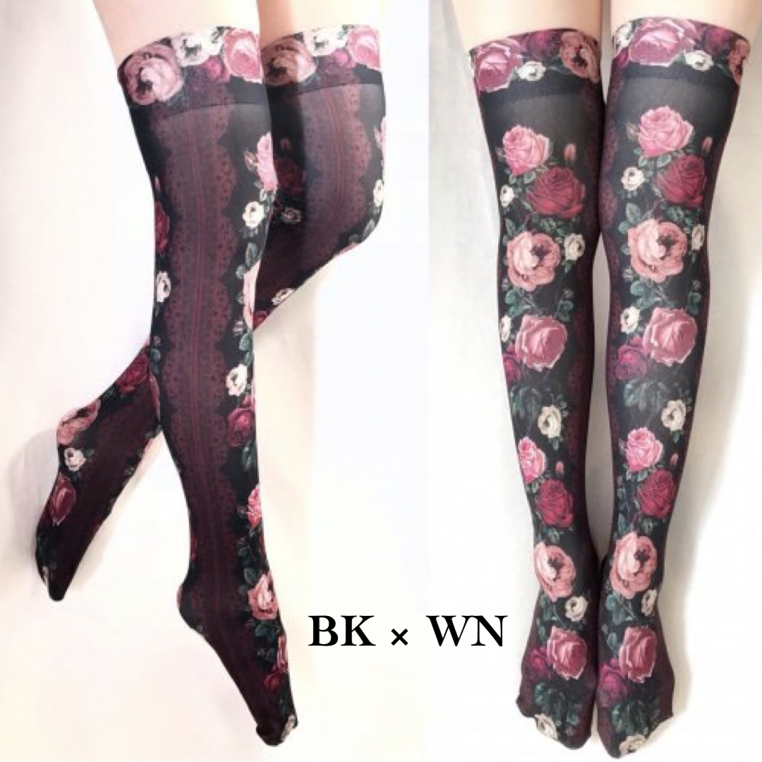 【Morun×Muuna Stoik】モランムーナストイック Rose’s thornオーバーニーソックス