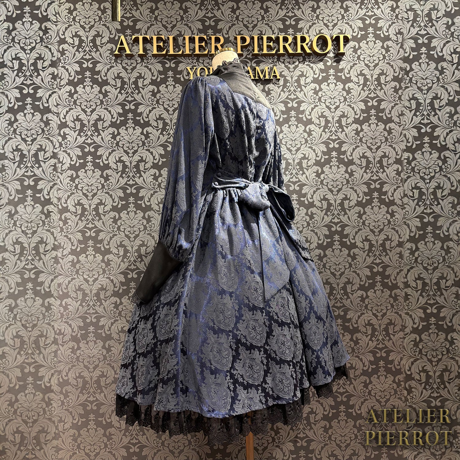 【ATELIER PIERROT】 Victorian Reverie Dress ホワイト/ボルドー/ネイビー/ブラック