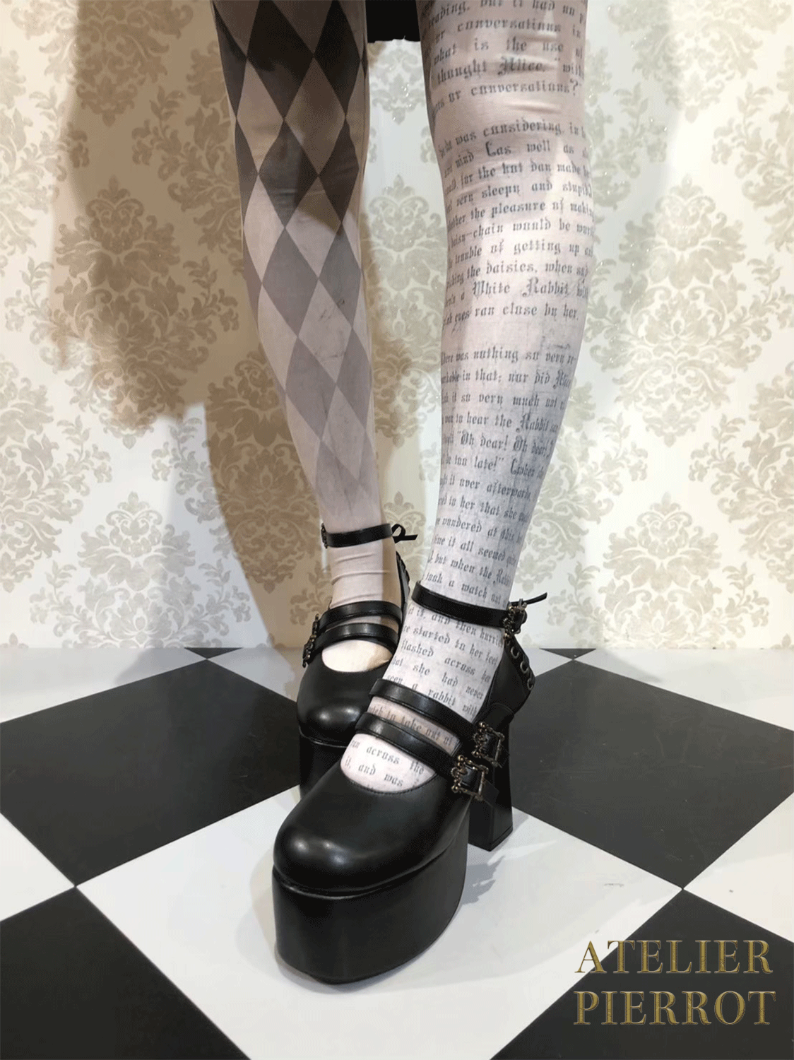 【ATELIER PIERROT】ANTIQUE GOLD FRAME PUMPS Black S~LL★Released from late August to early September★