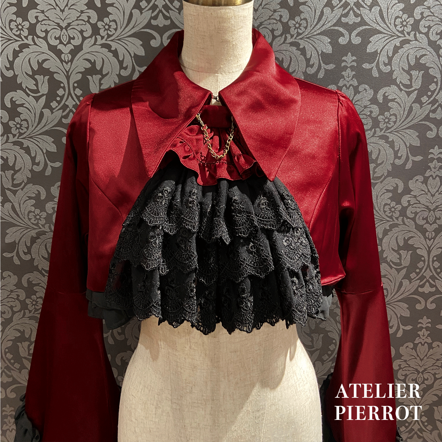 【ATELIER PIERROT】 Valkyrie Frill Jacket ホワイト/ボルドー/ネイビー/ブラック×ホワイト/ブラック