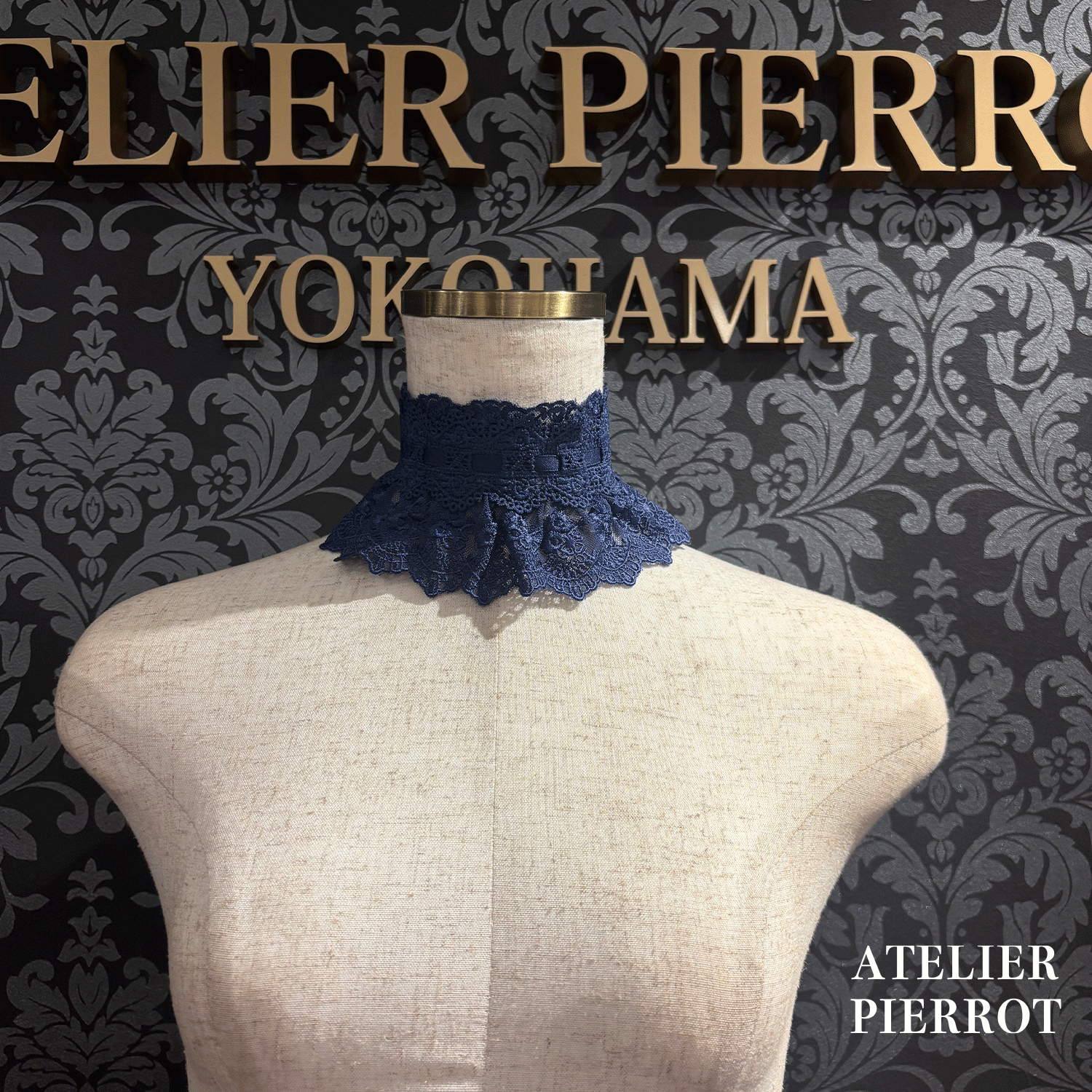 【ATELIER PIERROTLACE GRACE Choker White/Bordeaux/Purple/Green/Navy/Black★5 월 말에 출시되었습니다★