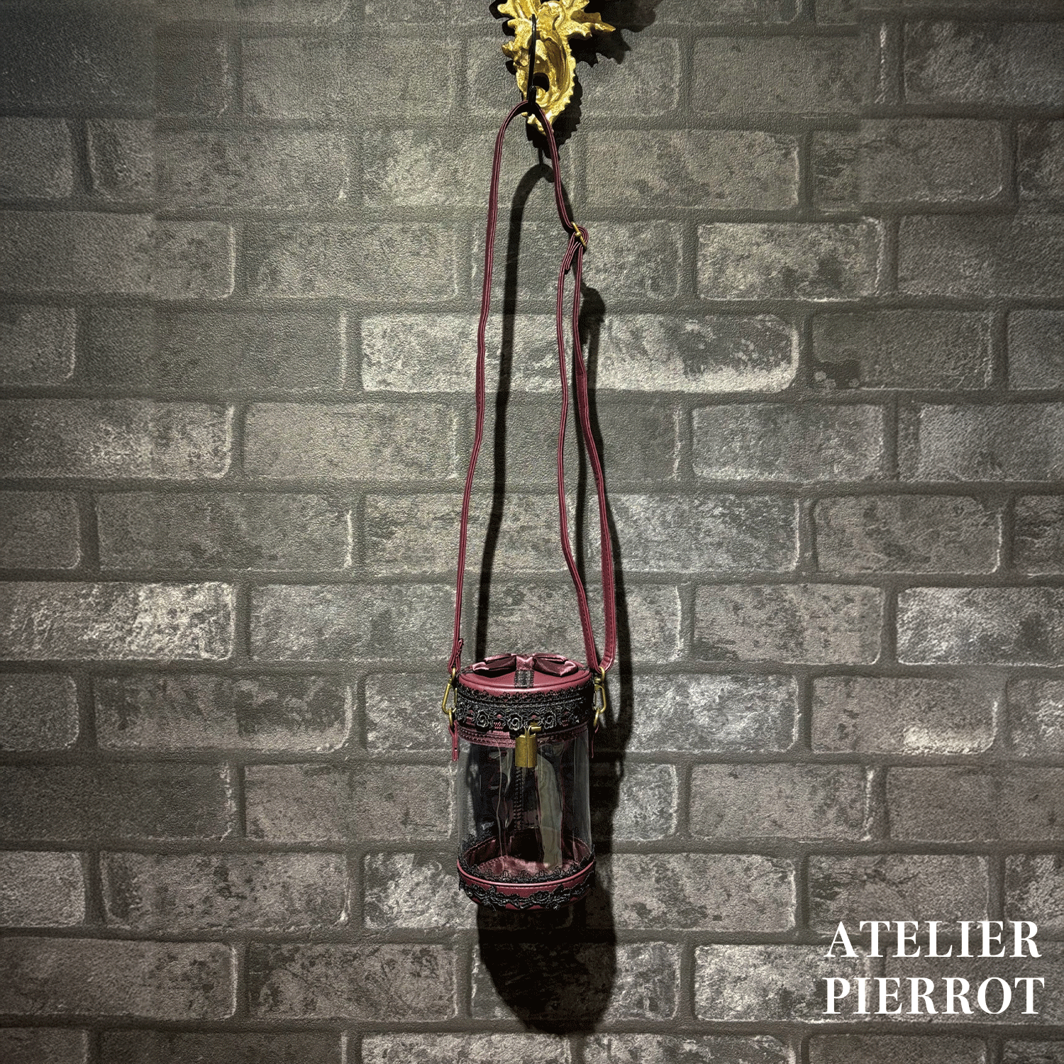 【ATELIER PIERROT】 “Throne” Doll Pouch ホワイト/ボルドー/ブラック ★11月中旬〜下旬発売★