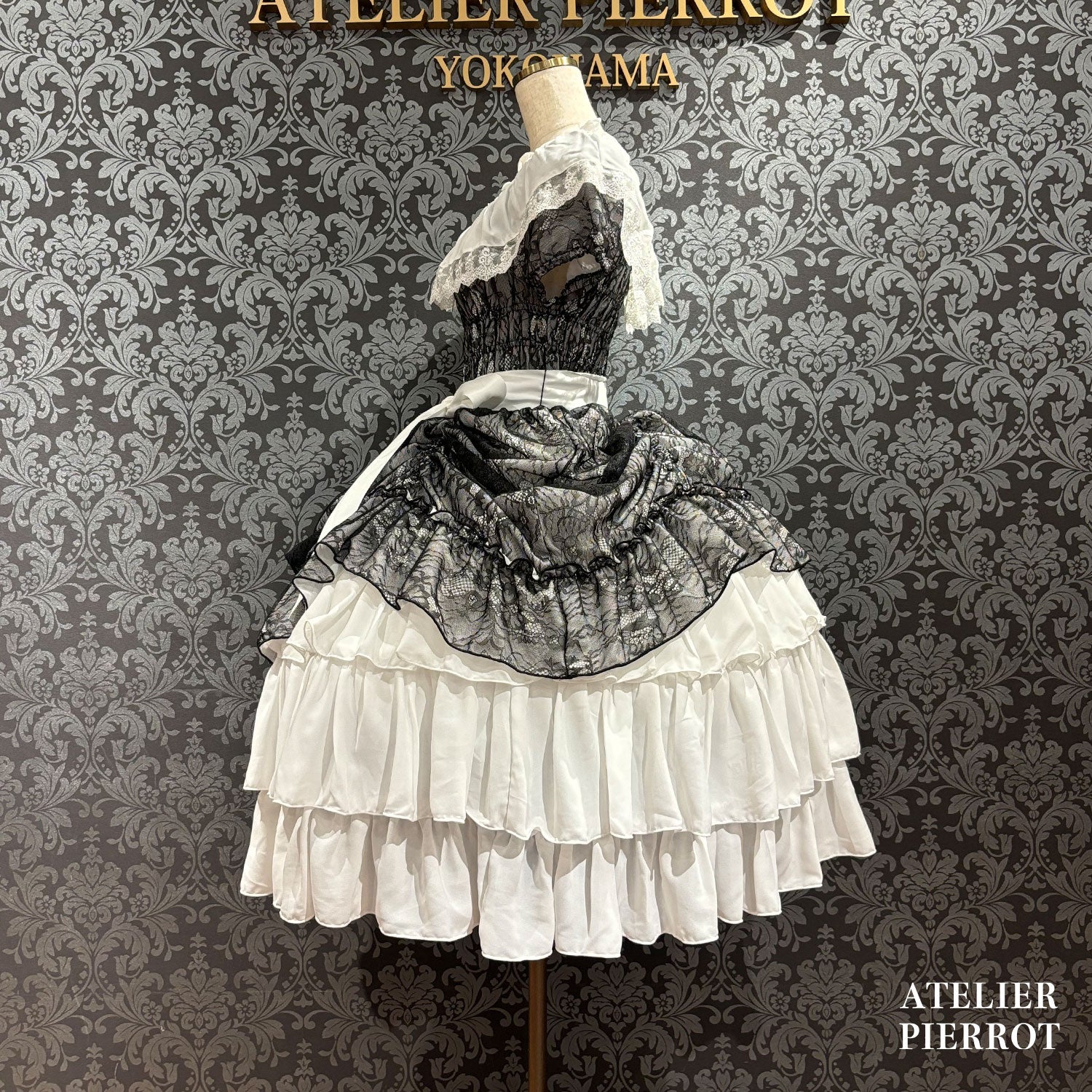 【ATELIER PIERROT】 Ruined Castle Dress 新色ホワイト/ボルドー/新色パープル/ネイビー/ホワイト×ブラック/ブラック