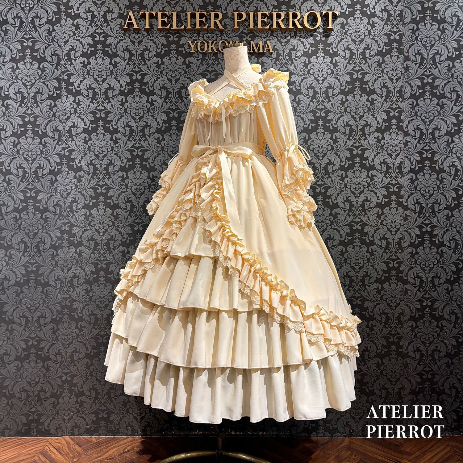 【ATELIER PIERROT】 ★Ahora aceptando reservas★Vestido Nocturno NegroWhite/Marfil/Purple/Navy/Black
