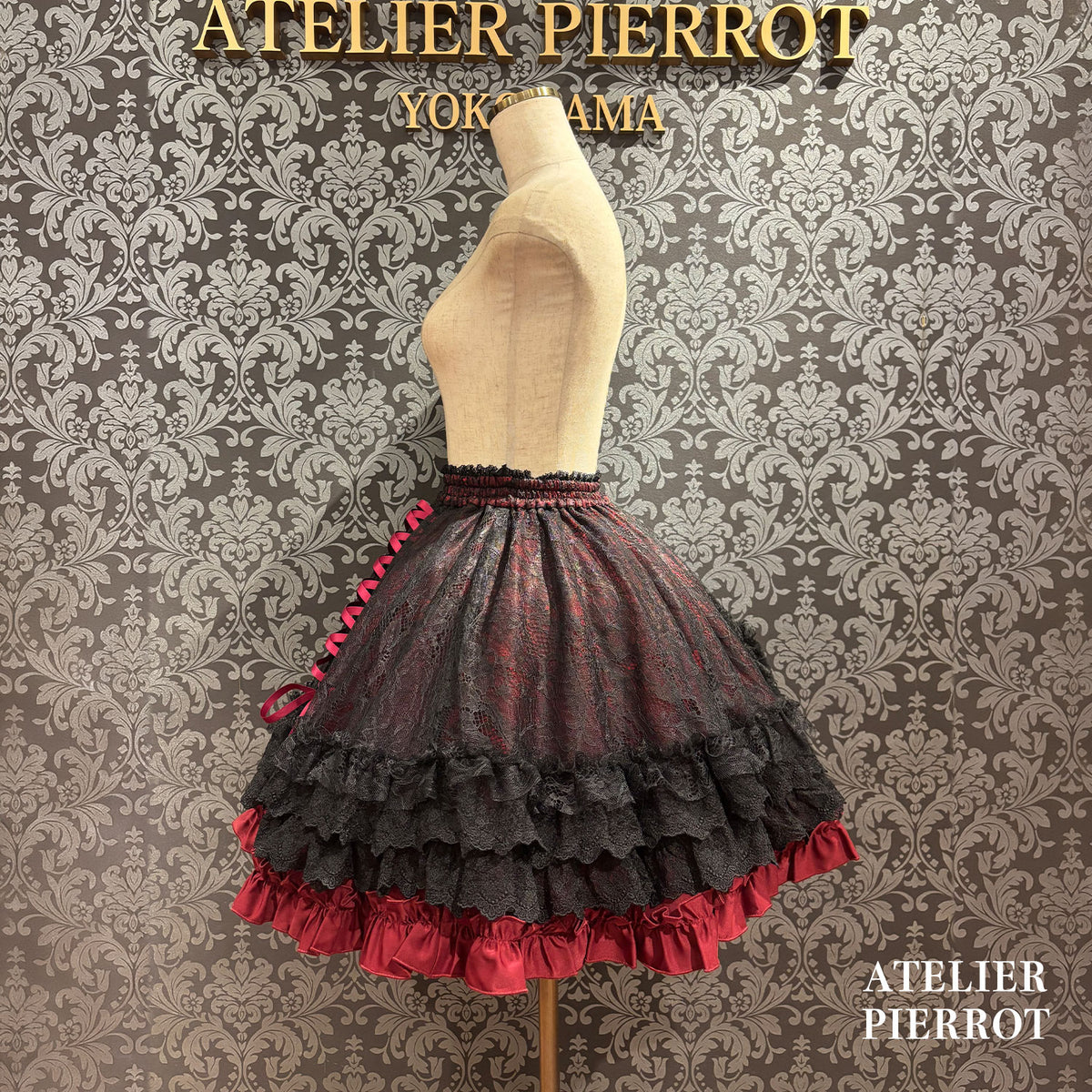 【ATELIER PIERROT】 ★现已接受预订★ Lacrimosa 系带裙White/Bordeaux/Purple/Navy/Black