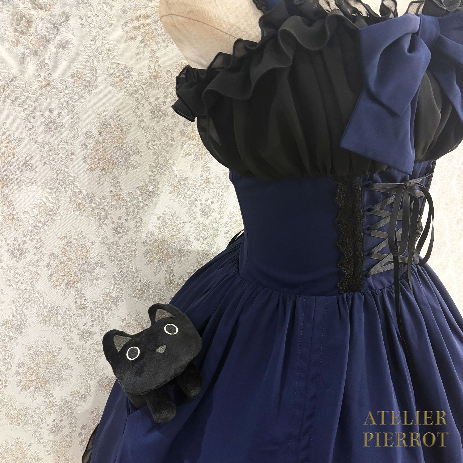 【ATELIER PIERROT】 Eternal Waltz Jumper Skirt ホワイト/ボルドー/パープル/ネイビー/ブラック×ホワイト/ブラック