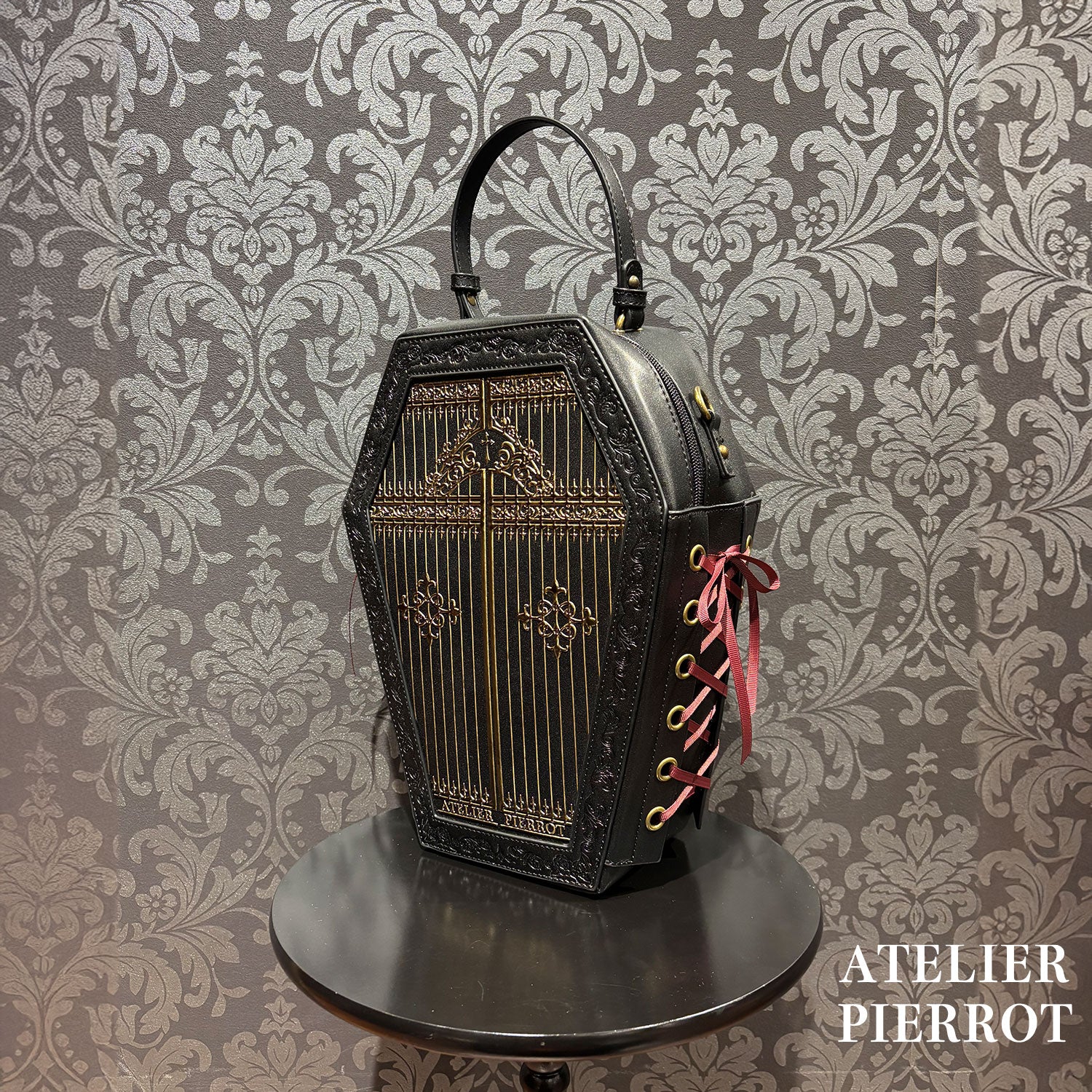 【ATELIER PIERROT】Iron Gate Coffin Bag ボルドー×ゴールド/ネイビー×シルバー/ブラック×ゴールド