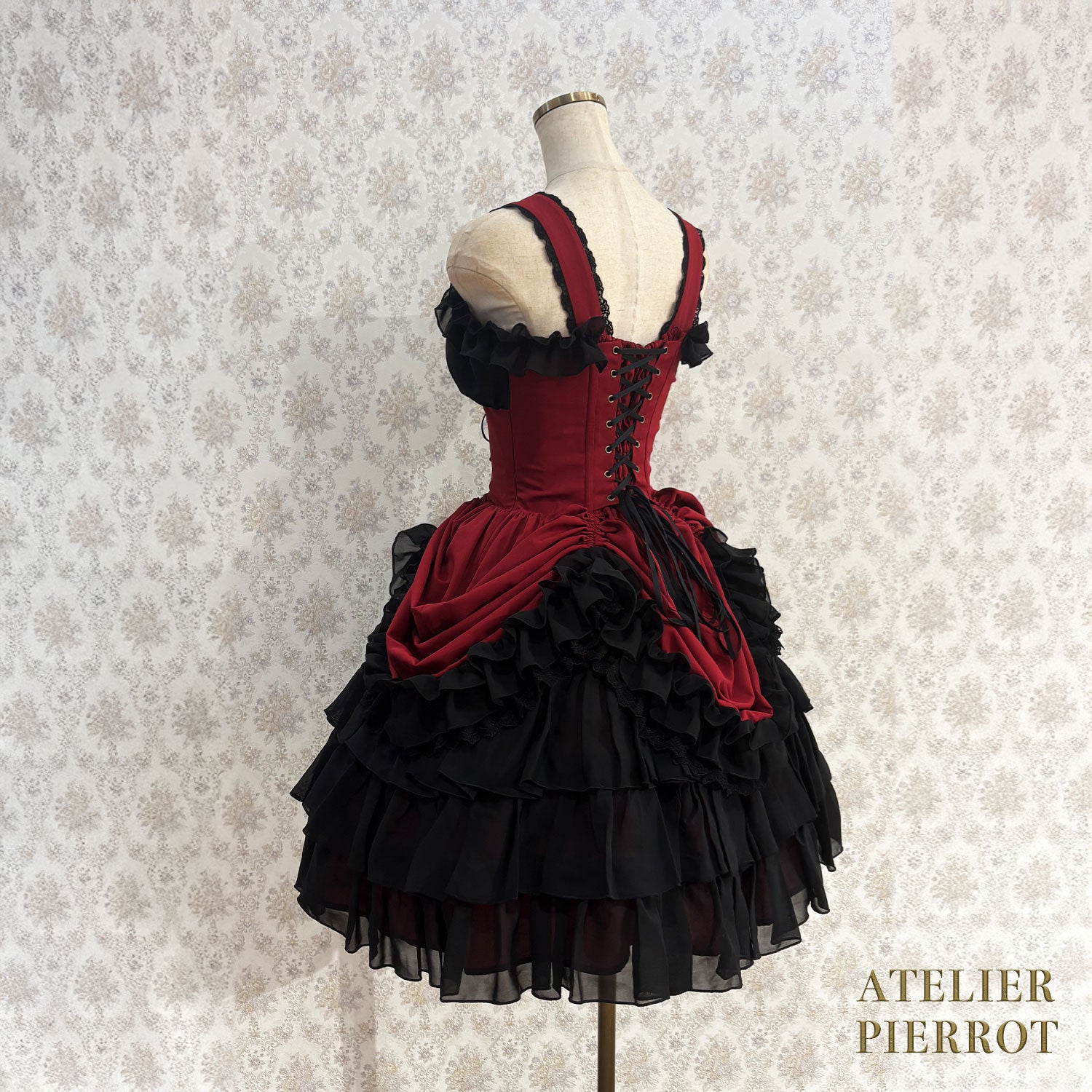【ATELIER PIERROT】 Eternal Waltz Jumper Skirt ホワイト/ボルドー/パープル/ネイビー/ブラック×ホワイト/ブラック
