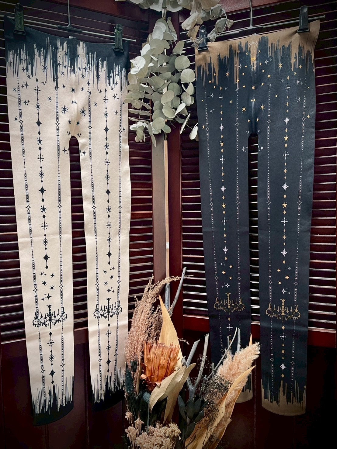 【Morun×Muuna Stoik】モランムーナストイック Starlightタイツ アイボリー×黒/黒×ゴールド