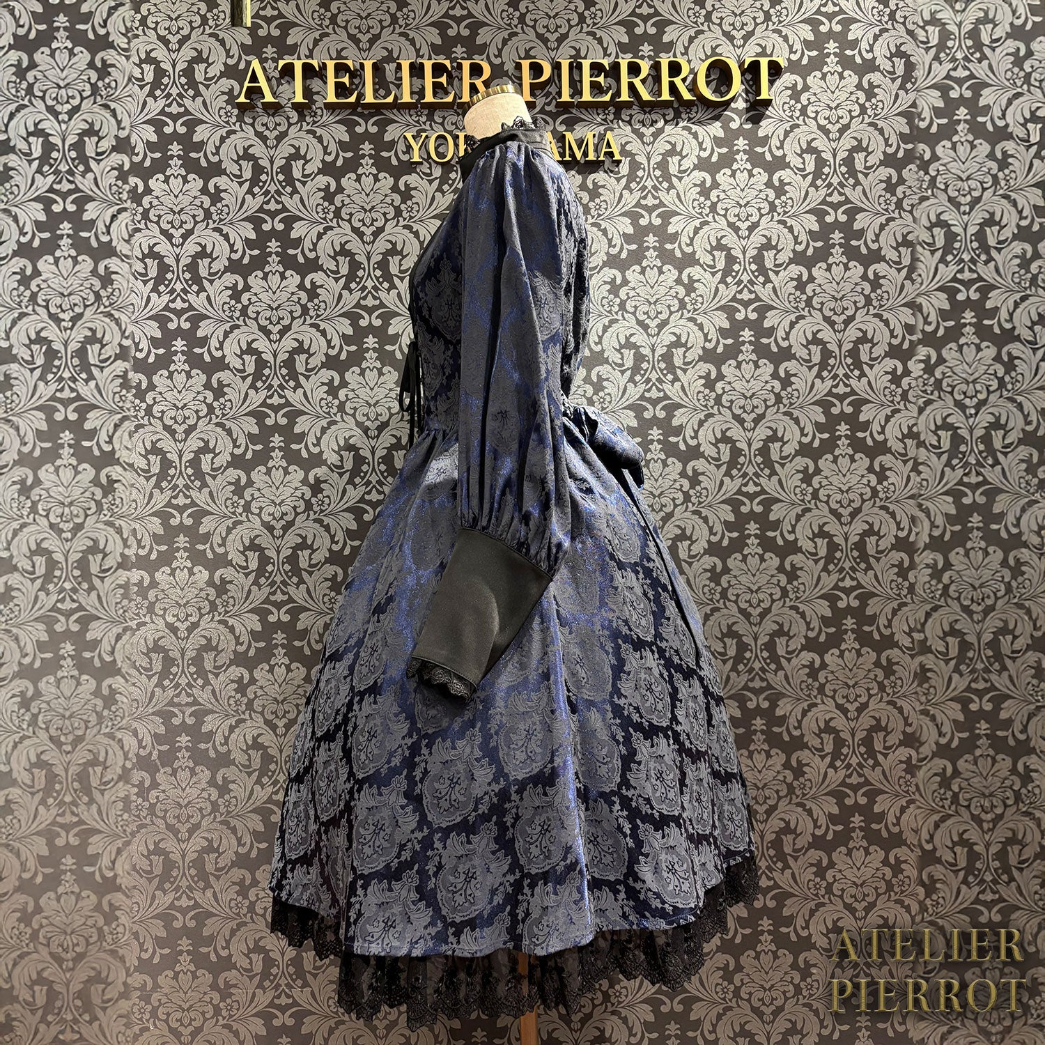 【ATELIER PIERROT】 Victorian Reverie Dress ホワイト/ボルドー/ネイビー/ブラック