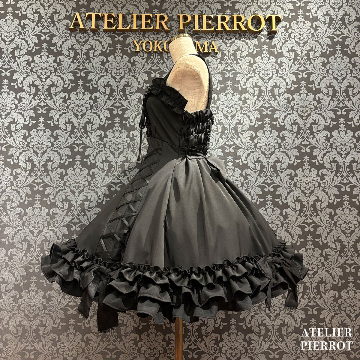 【ATELIER PIERROT】 ★ご予約受付中★ AdenophoraBabydoll Jumperskirt ホワイト/ボルドー/パープル/ネイビー/ブラック