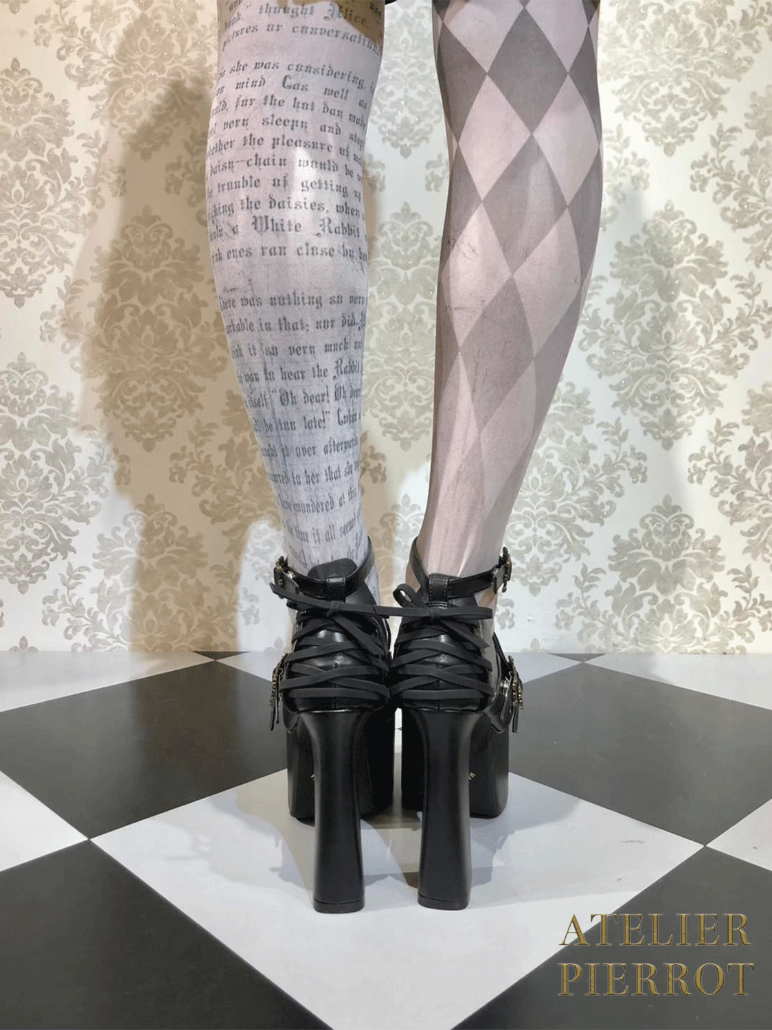 【ATELIER PIERROT】ANTIQUE GOLD FRAME PUMPS Black S~LL★Released from late August to early September★