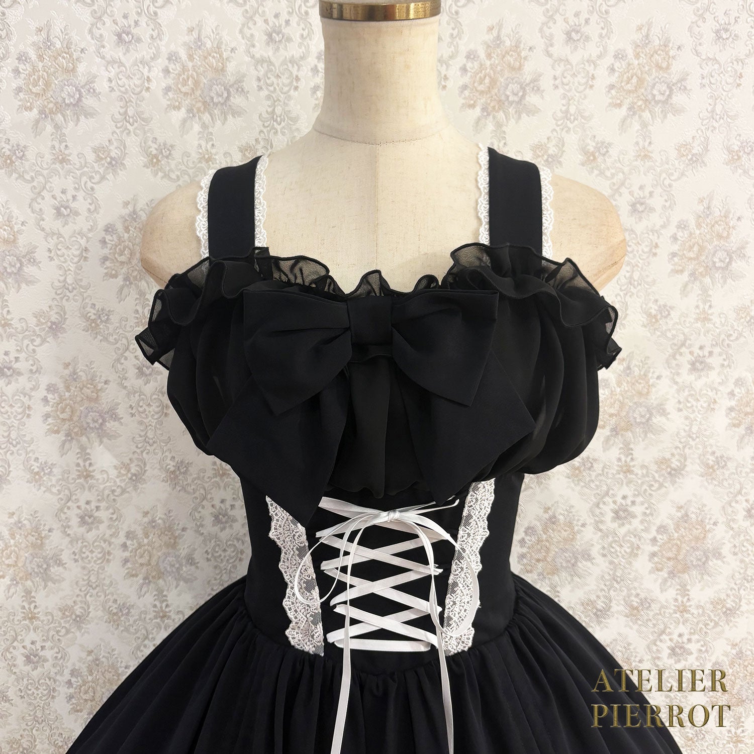 【ATELIER PIERROT】 Eternal Waltz Jumper Skirt ホワイト/ボルドー/パープル/ネイビー/ブラック×ホワイト/ブラック