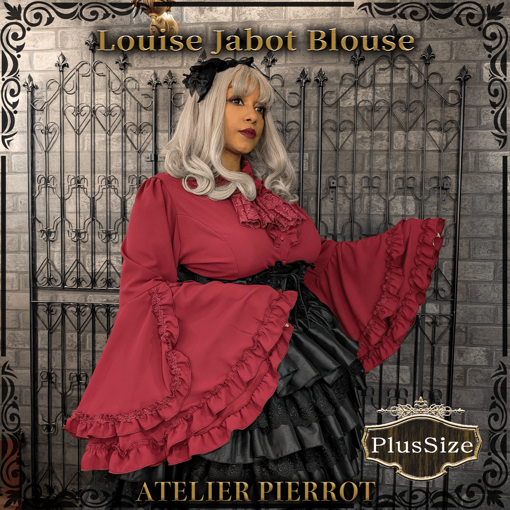 ATELIER PIERROT】 ☆ご予約受付中☆Louise Jabot Blouse プラスサイズ ATELIER PIERROT】 ☆ご予約受付中☆Louise Jabot Blouse プラスサイズ
