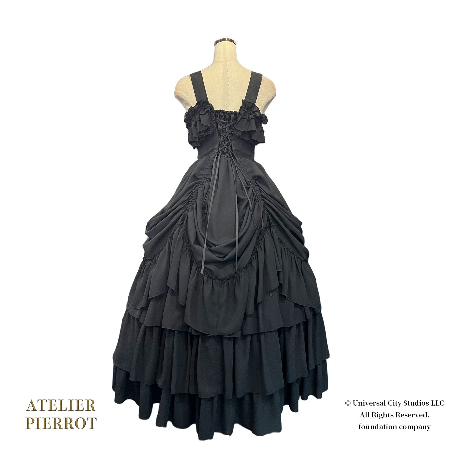【ATELIER PIERROT】 WICKED/Elphaba’s Long Bustle JSK 黒×緑/黒×黒