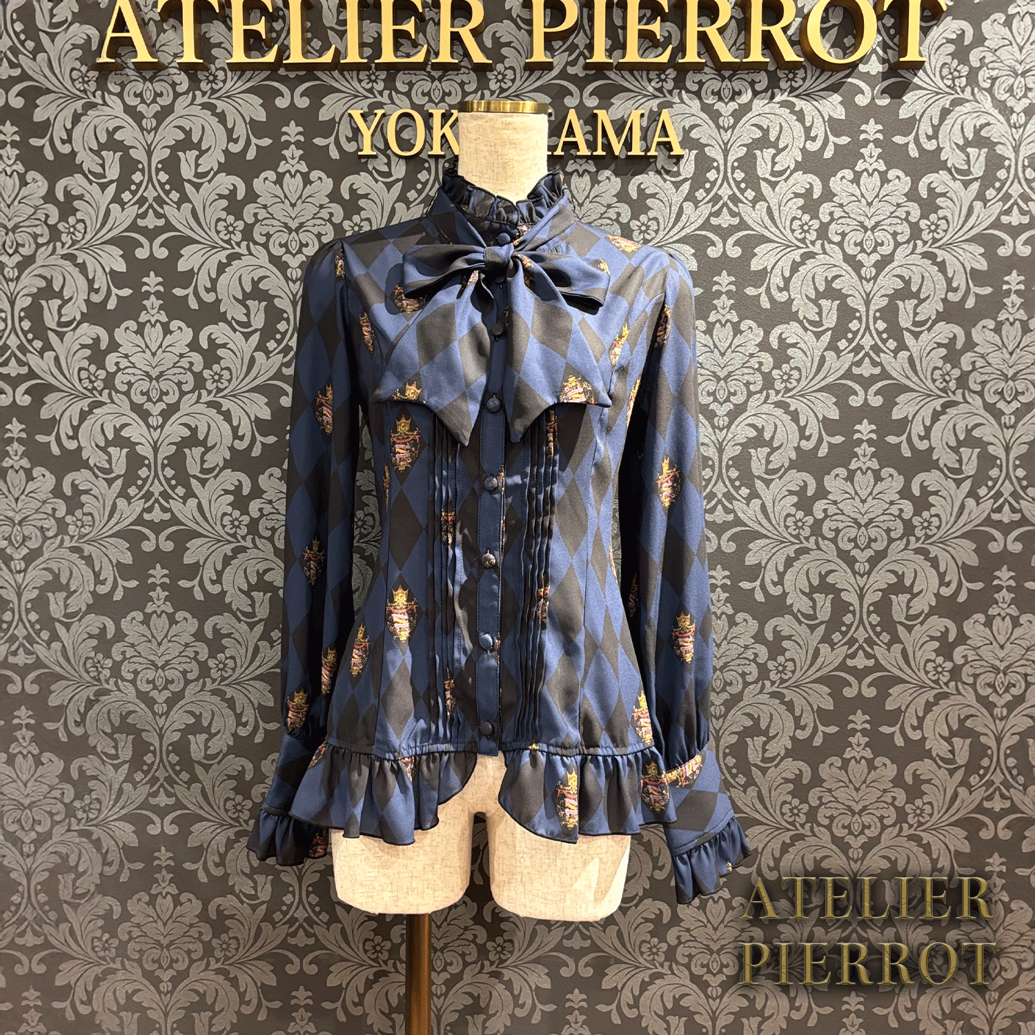 【ATELIER PIERROT】“钻石马戏”上衣黑色/波尔多/海军