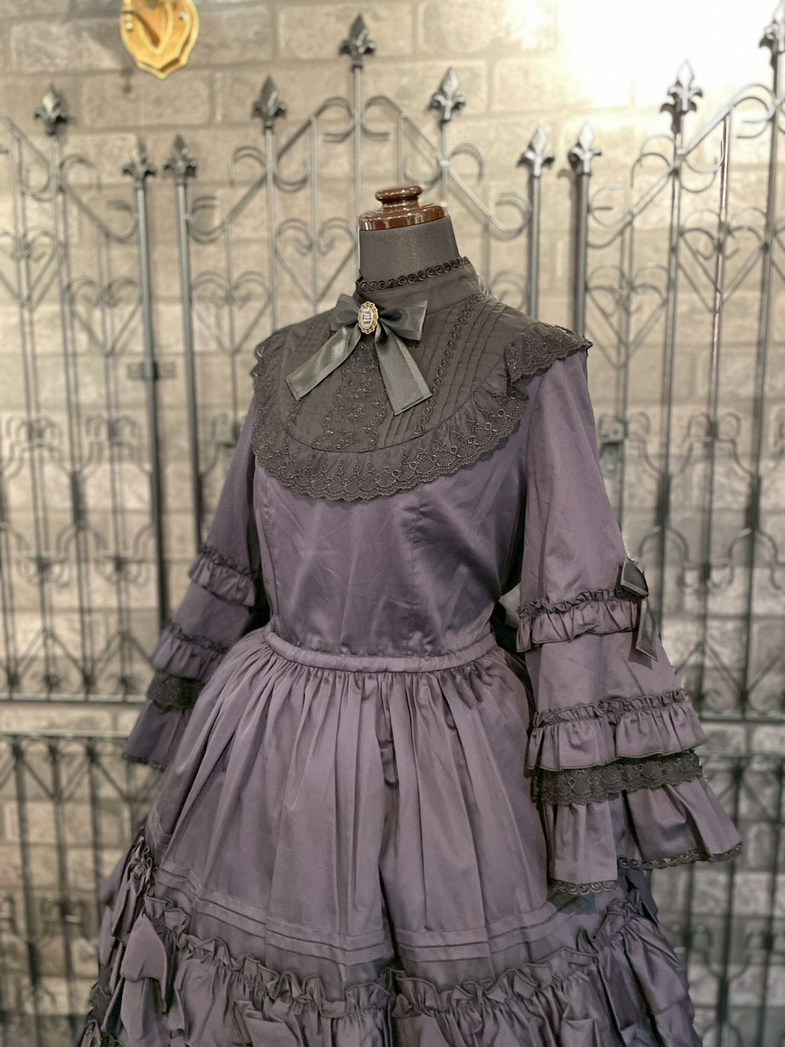 【Pina sweet Collection】ドール姫袖ワンピース(ブラック×ブラック)
