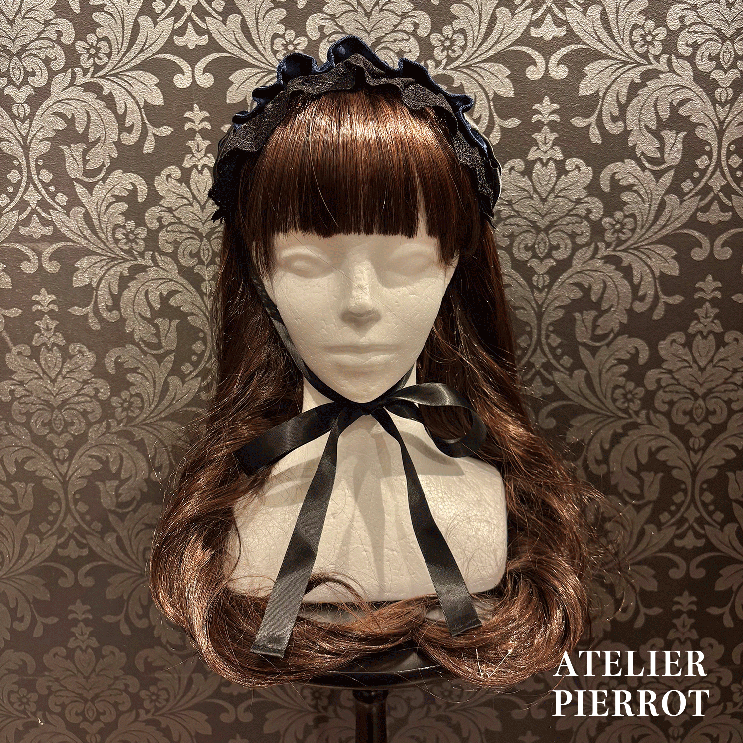 【ATELIER PIERROT】 Adenophora Kopfschmuck Bordeaux/Marine/Schwarz ★Geplant, Mitte September bis zum Ende veröffentlicht zu werden★
