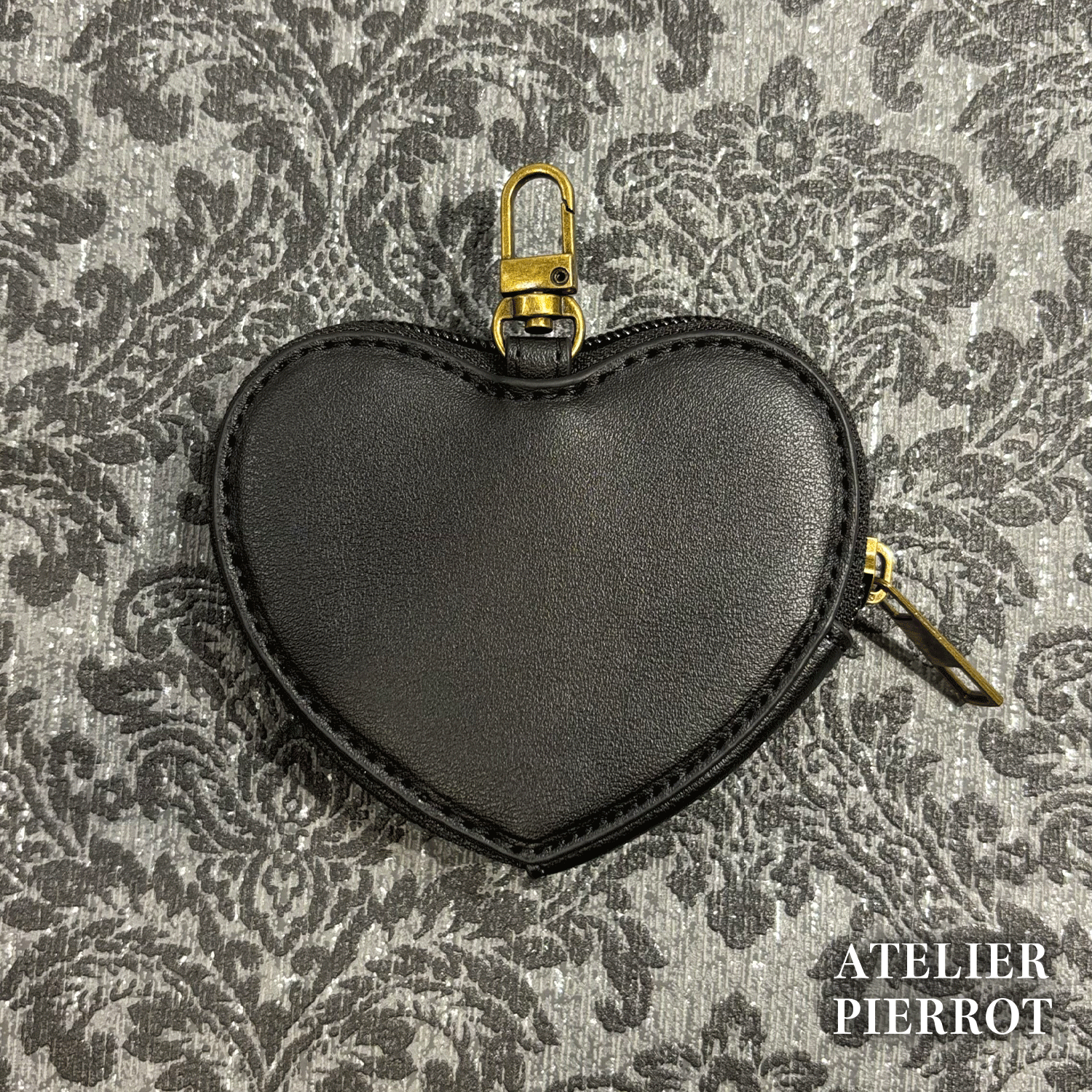 【ATELIER PIERROT】 Pochette a la carte Series Coin Purse~Heart~ パープル/ブラック