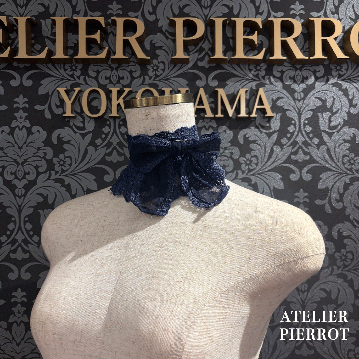 【ATELIER PIERROTLACE GRACE Choker White/Bordeaux/Purple/Green/Navy/Black★5 월 말에 출시되었습니다★