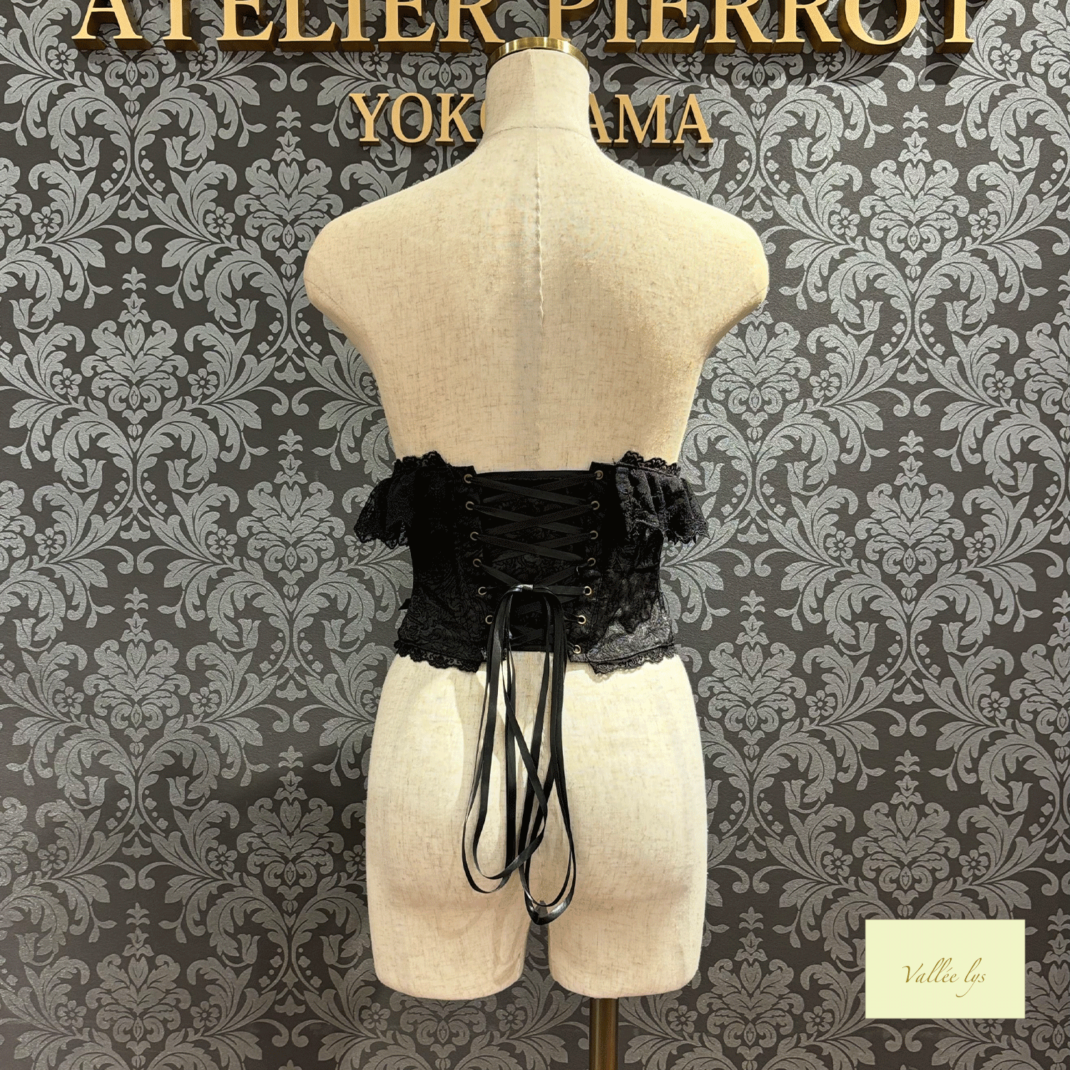 【Vallée lys】ヴァレリス Fleur de Brume Corset ホワイト/ピンク/ボルドー/ネイビー/ブラック