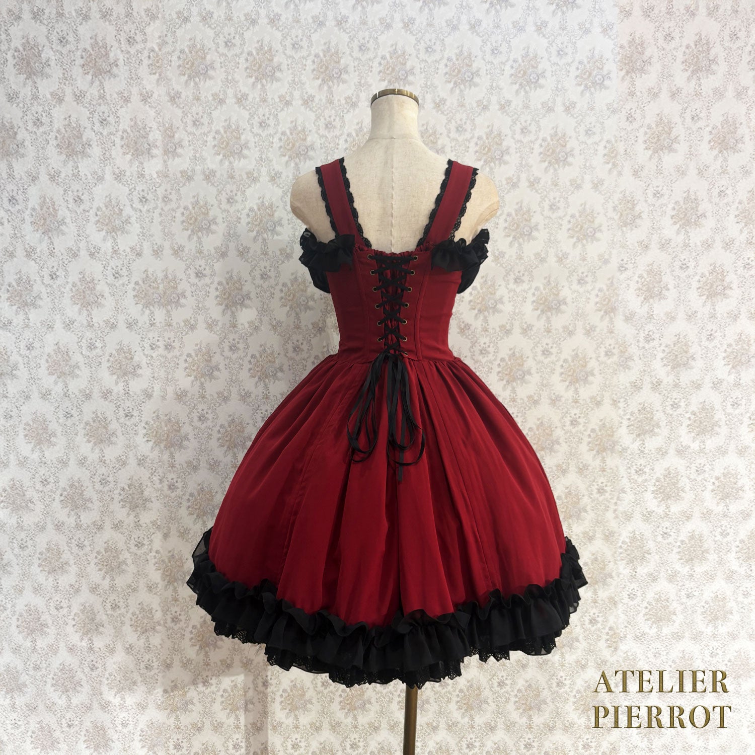 【ATELIER PIERROT】 Eternal Waltz Jumper Skirt ホワイト/ボルドー/パープル/ネイビー/ブラック×ホワイト/ブラック