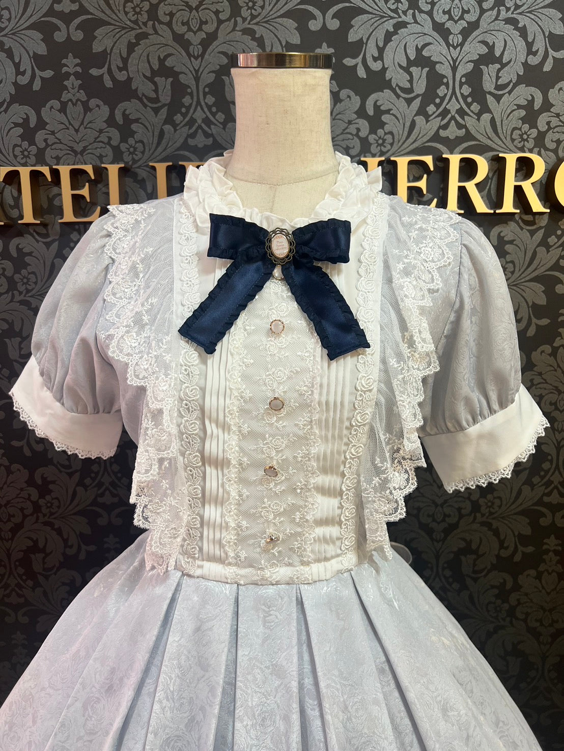 【Pina sweet collection】ピナスイートコレクション ローズジャガードワンピース (半袖)