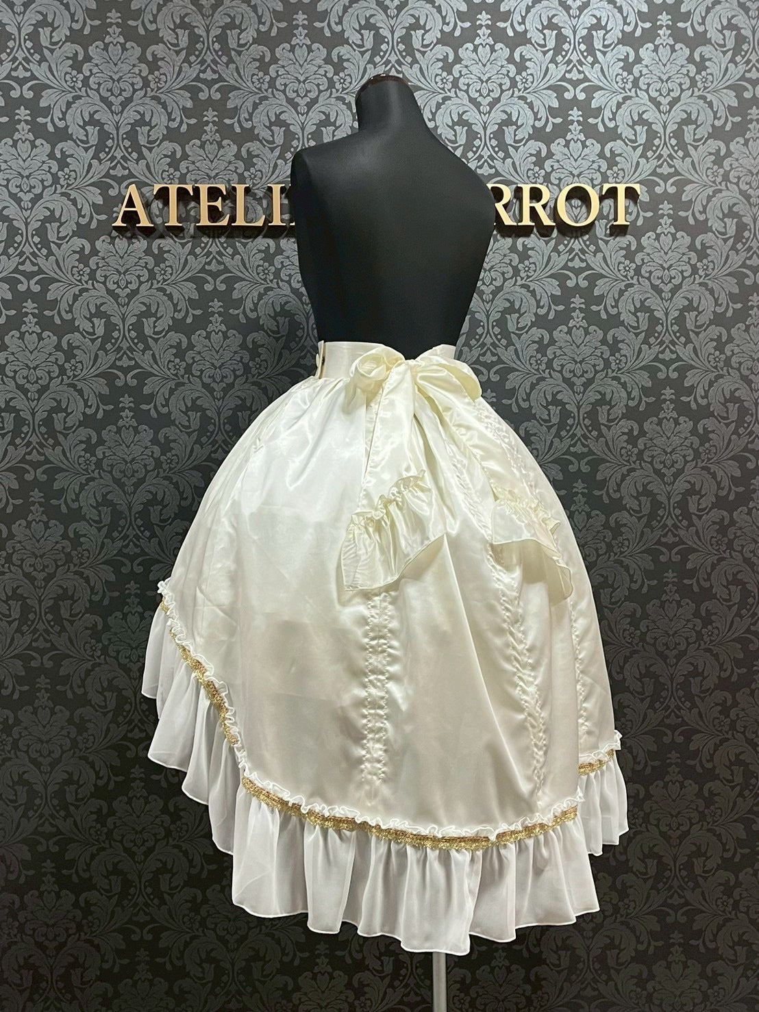 【ATELIER PIERROT】 Eternal Nocturne Bustle Skirt ホワイト/ブラック