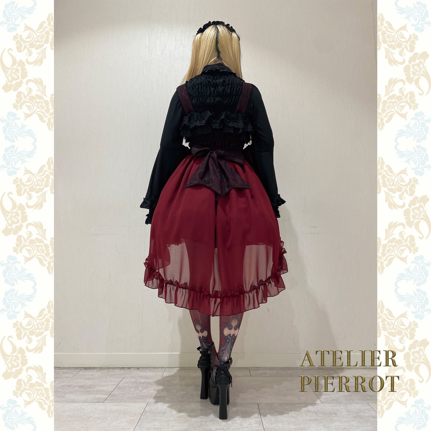 【ATELIER PIERROT工作室小丑Louise Jabot Blouse白/紫/黑