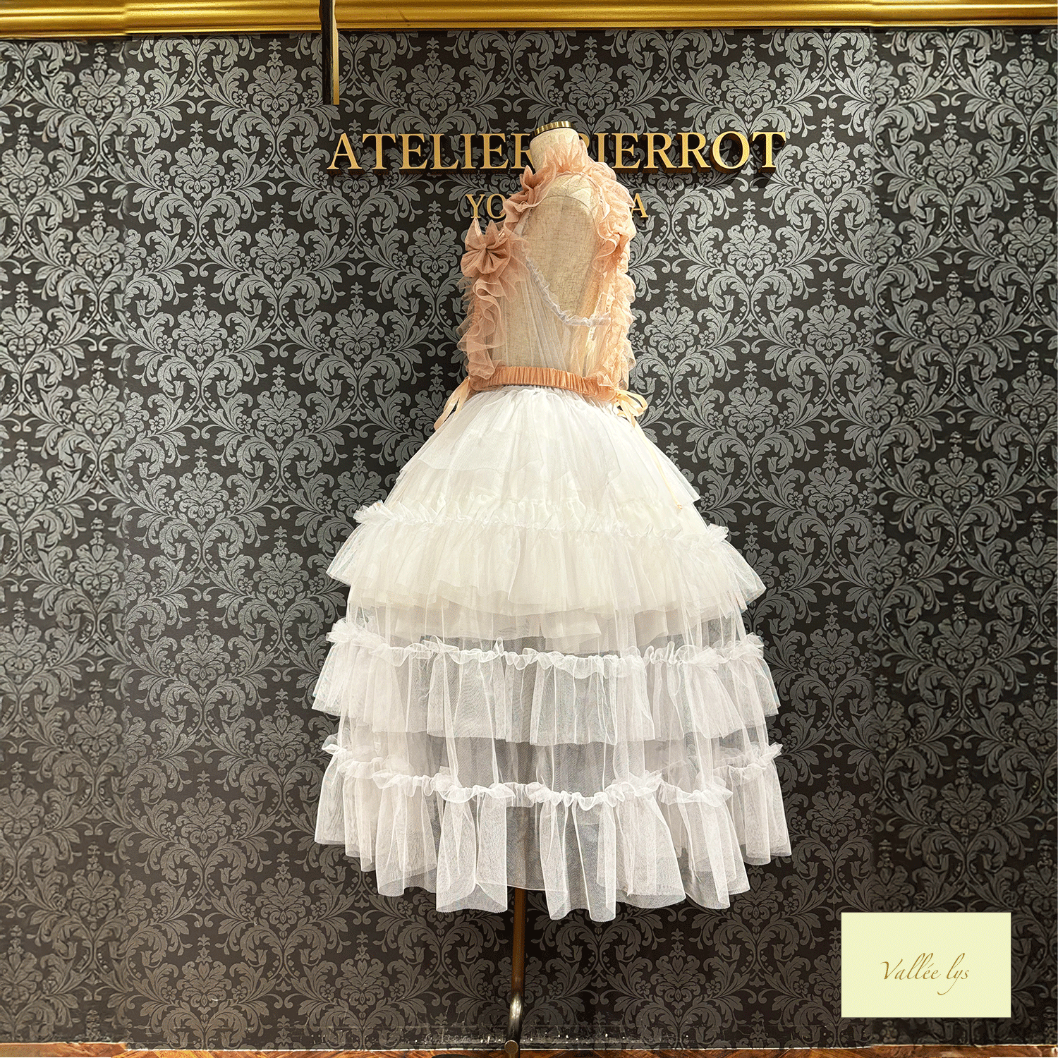 【Vallee lys】Vallee Nocturne Tulle Jumper Skirt白色/波尔多/紫色/黑色