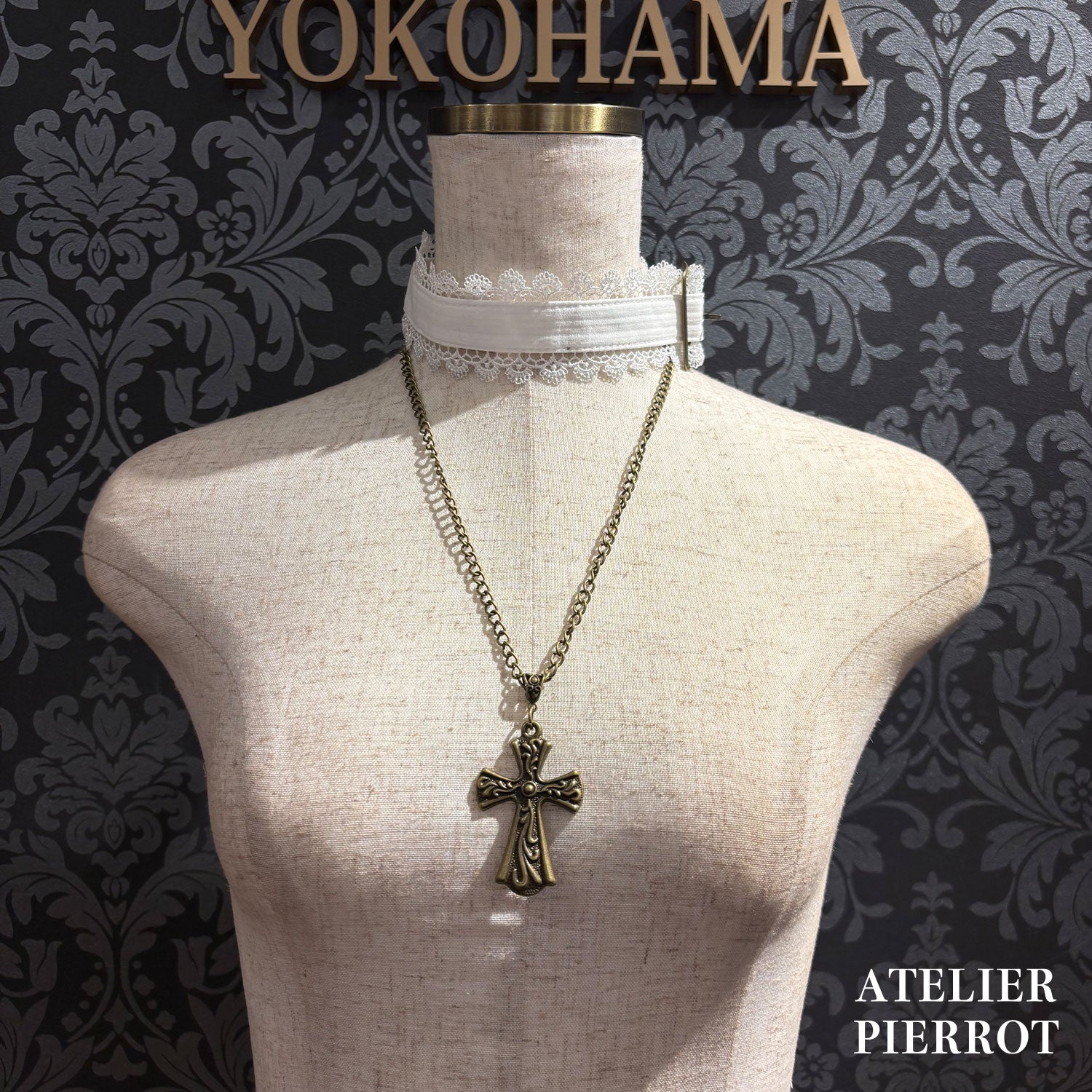 【ATELIER PIERROT】 ★ご予約受付中★ Forbidden Prayer Choker Necklace Set ホワイト/ブラック