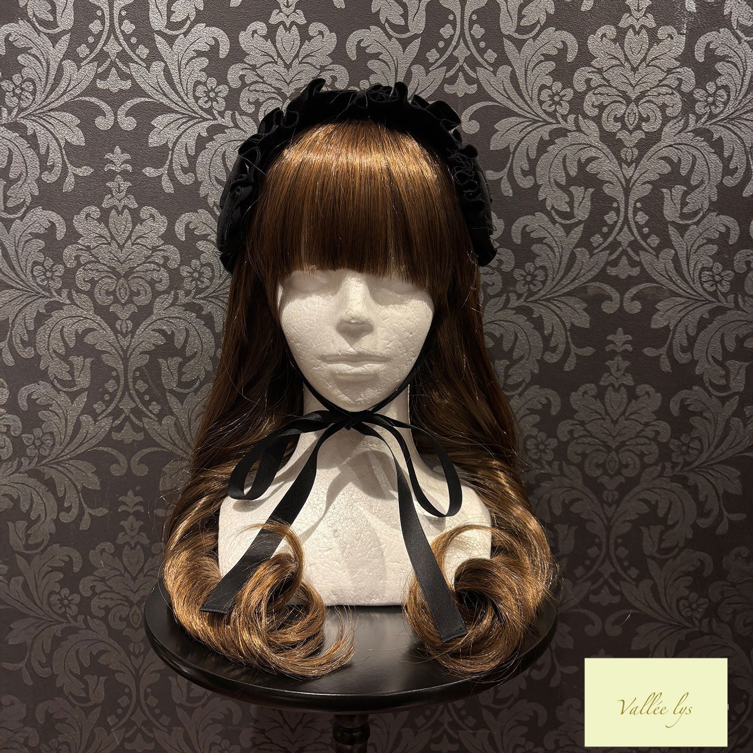 【Vallée lys】ヴァレリス Nonette -Gauze-Headdress ボルドー/グレー/ブラック ★11月下旬~12月上旬発売★