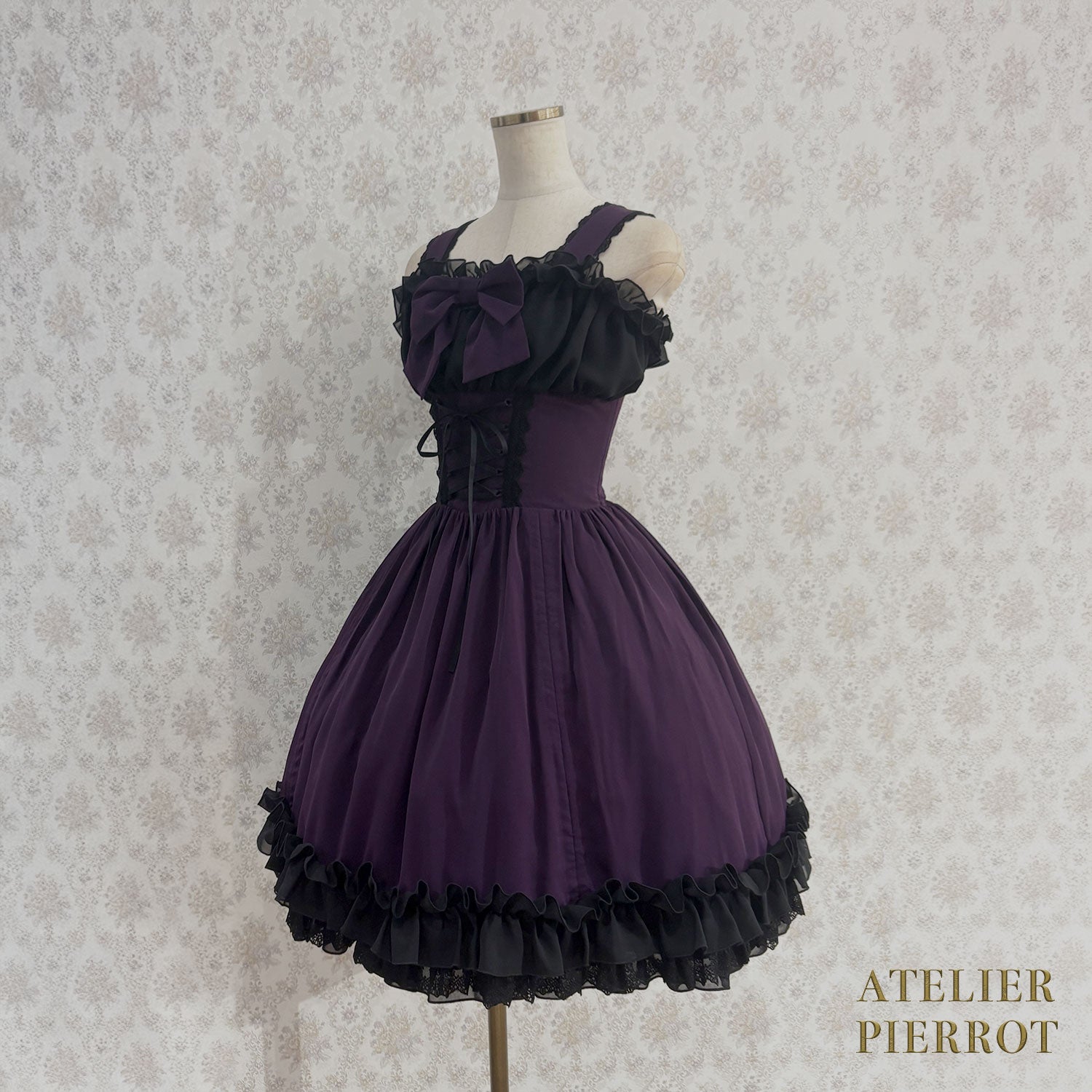 【ATELIER PIERROT】 Jupe de sauteur de Waltz éternelle blanc / bordeaux / violet / marine / noir x blanc / noir