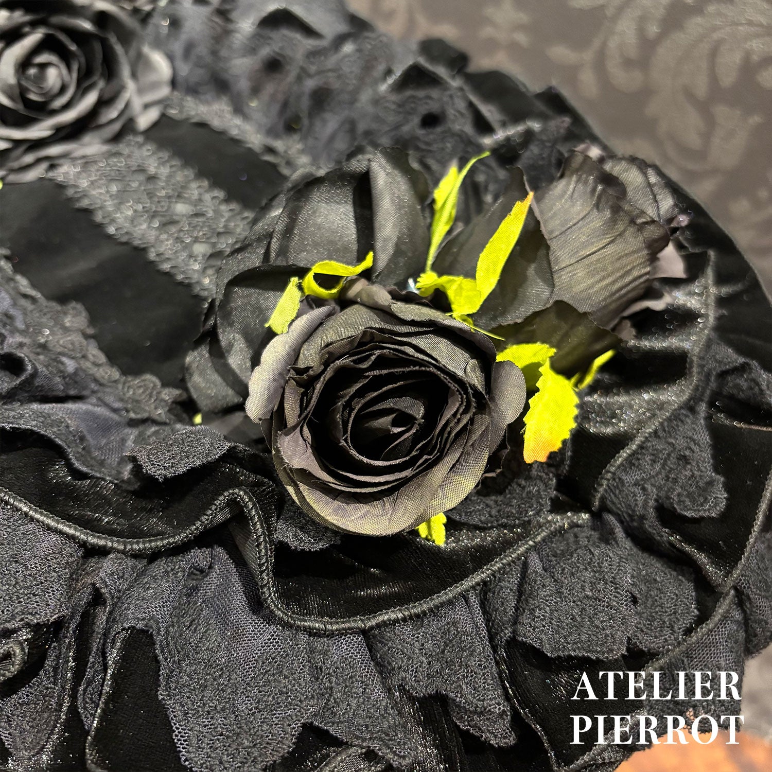 【ATELIER PIERROT】 Adenophora Grand Headdress Bordeaux/Marine/Schwarz★Von Anfang bis Mitte September entlassen★