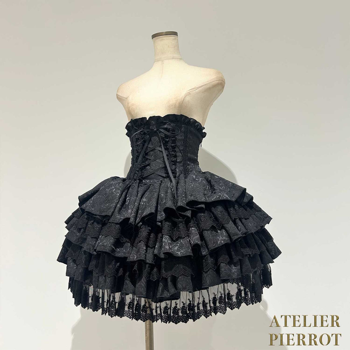 【ATELIER PIERROT】 Royal Nocturne Mini Corset Skirt ホワイト/ピンク/ワイン/グリーン/ネイビー/ブラック