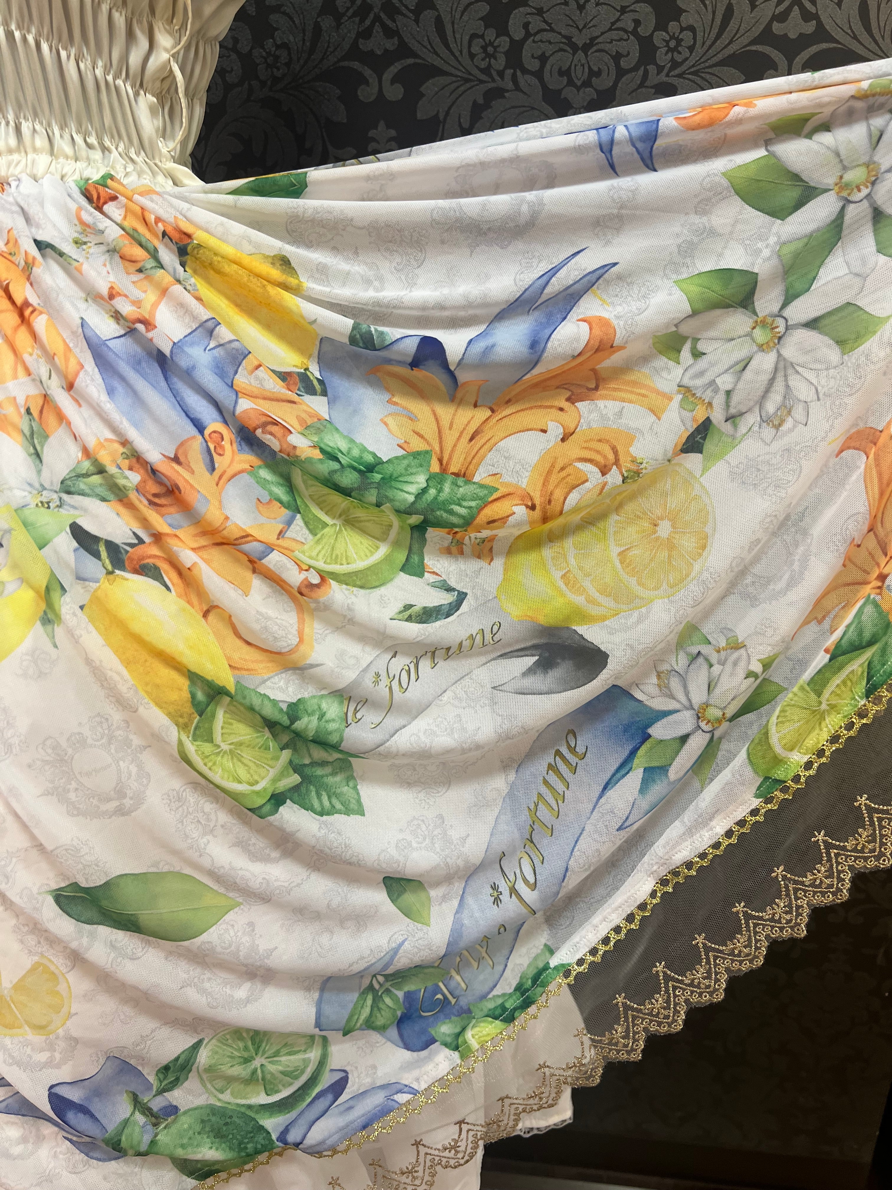 【Triple fortune】トリプルフォーチュン レモン柄ワンピース