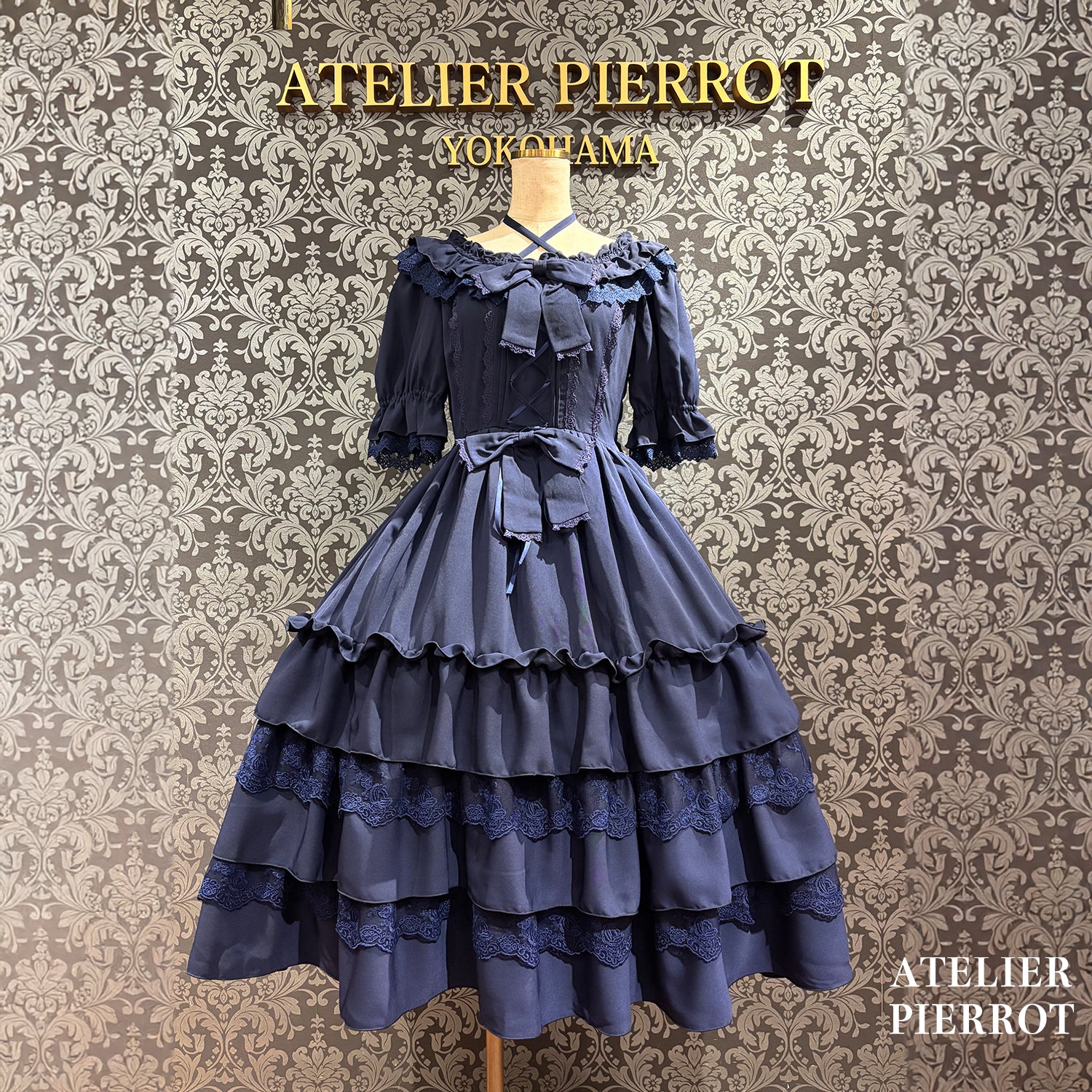 【ATELIER PIERROT】 ★Now accepting reservations★Aveline Mimore DressWhite/lavender/Navy/Black