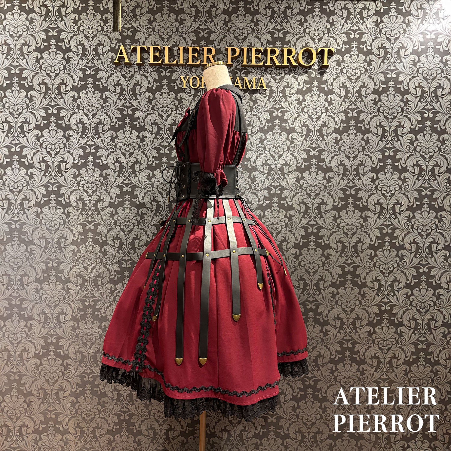 【ATELIER PIERROT】 Baroque Cage Corset Harness White/Black★Released mid-late September ★