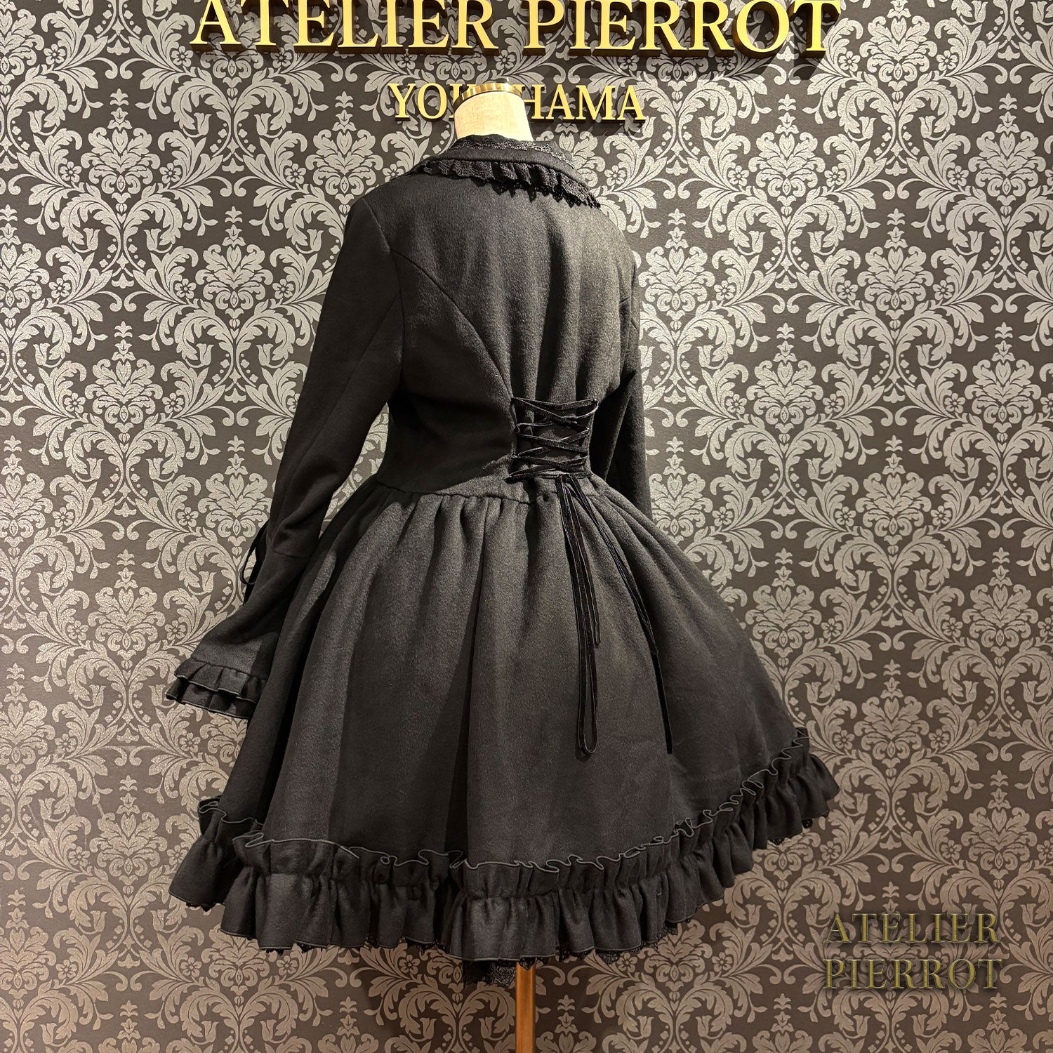 【ATELIER PIERROT】 Fleur d'Hiver Mantel weiß/Bordeaux/Marine/Schwarz★Entlassen von Ende Oktober bis Anfang November★