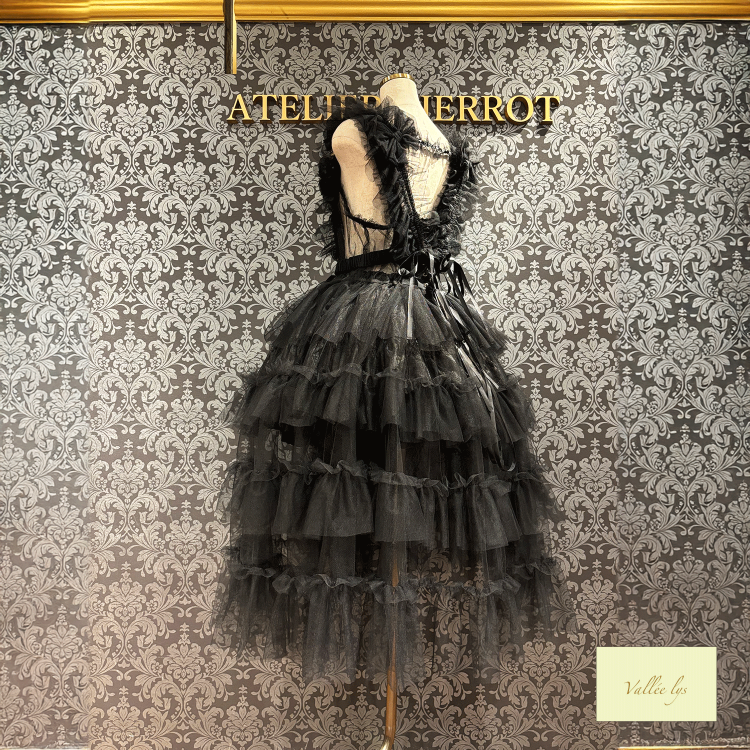 【Vallee lys】Vallee Nocturne Tulle Jumper Skirt白色/波尔多/紫色/黑色