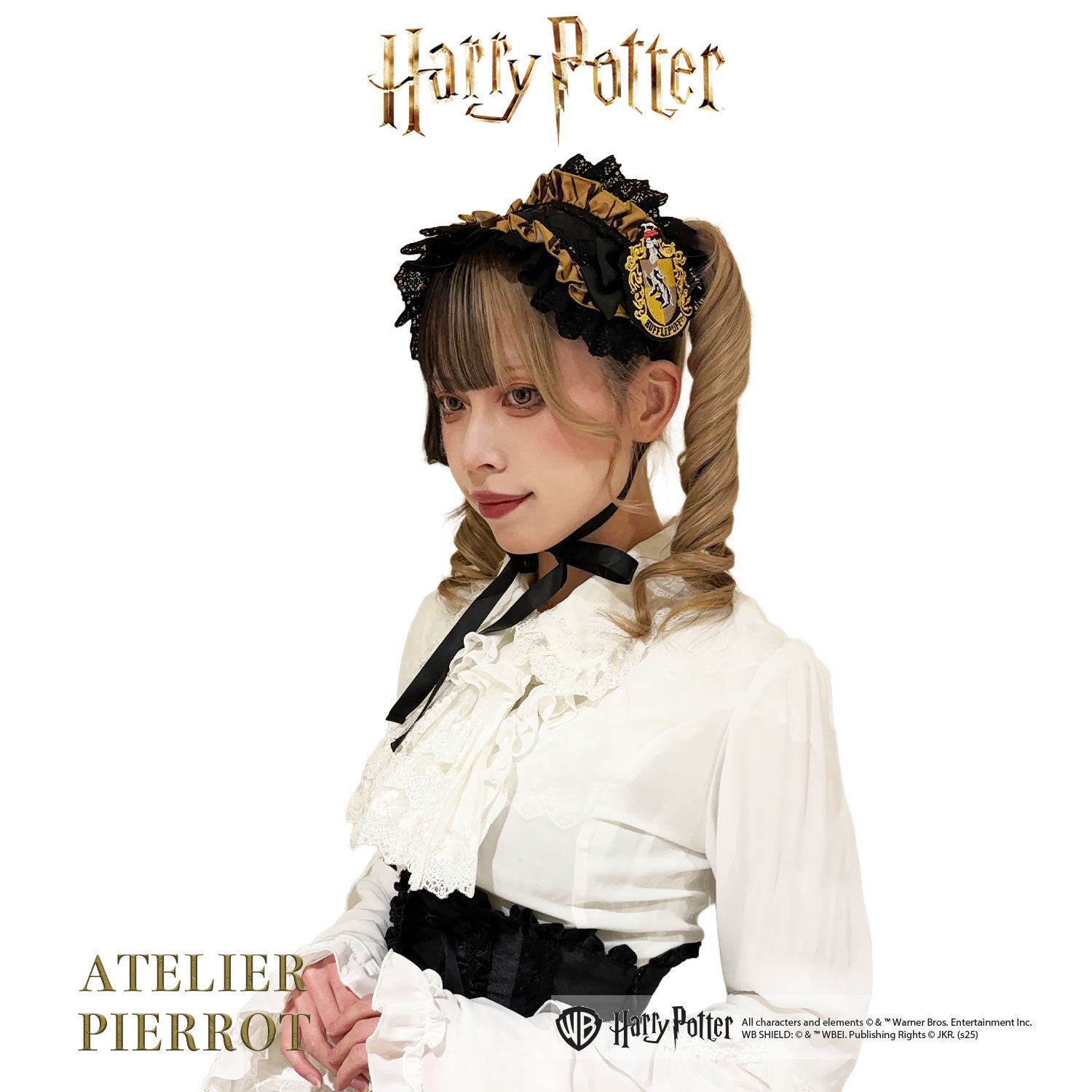 【ATELIER PIERROT】 Harry Potter ハリーポッター/編み上げヘッドドレス グリフィンドール/スリザリン/ハッフルパフ/レイブンクロー