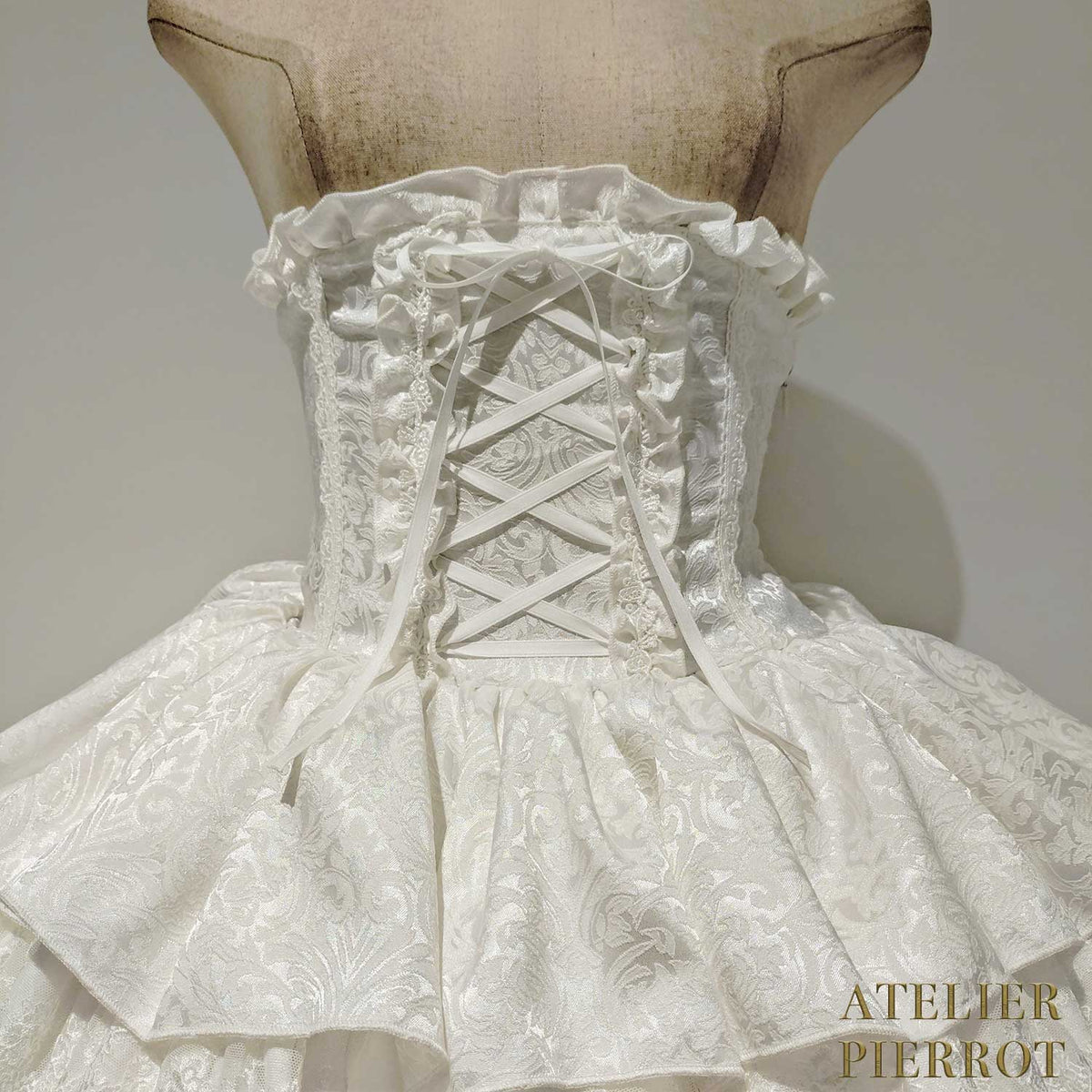 【ATELIER PIERROT】 Royal Nocturne Mini Corset Skirt ホワイト/ピンク/ワイン/グリーン/ネイビー/ブラック