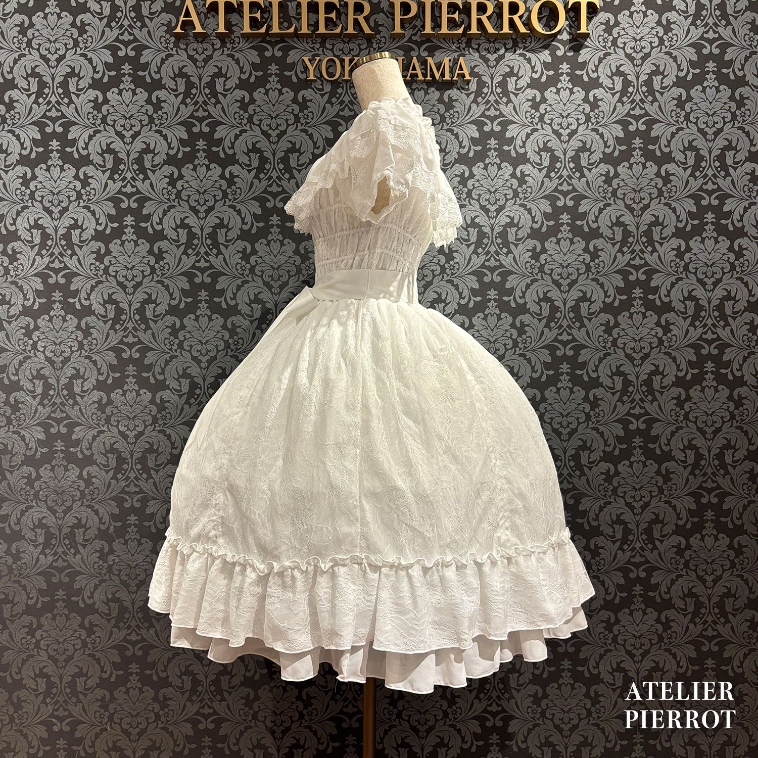 【ATELIER PIERROT】 Ruined Castle Dress 新色ホワイト/ボルドー/新色パープル/ネイビー/ホワイト×ブラック/ブラック