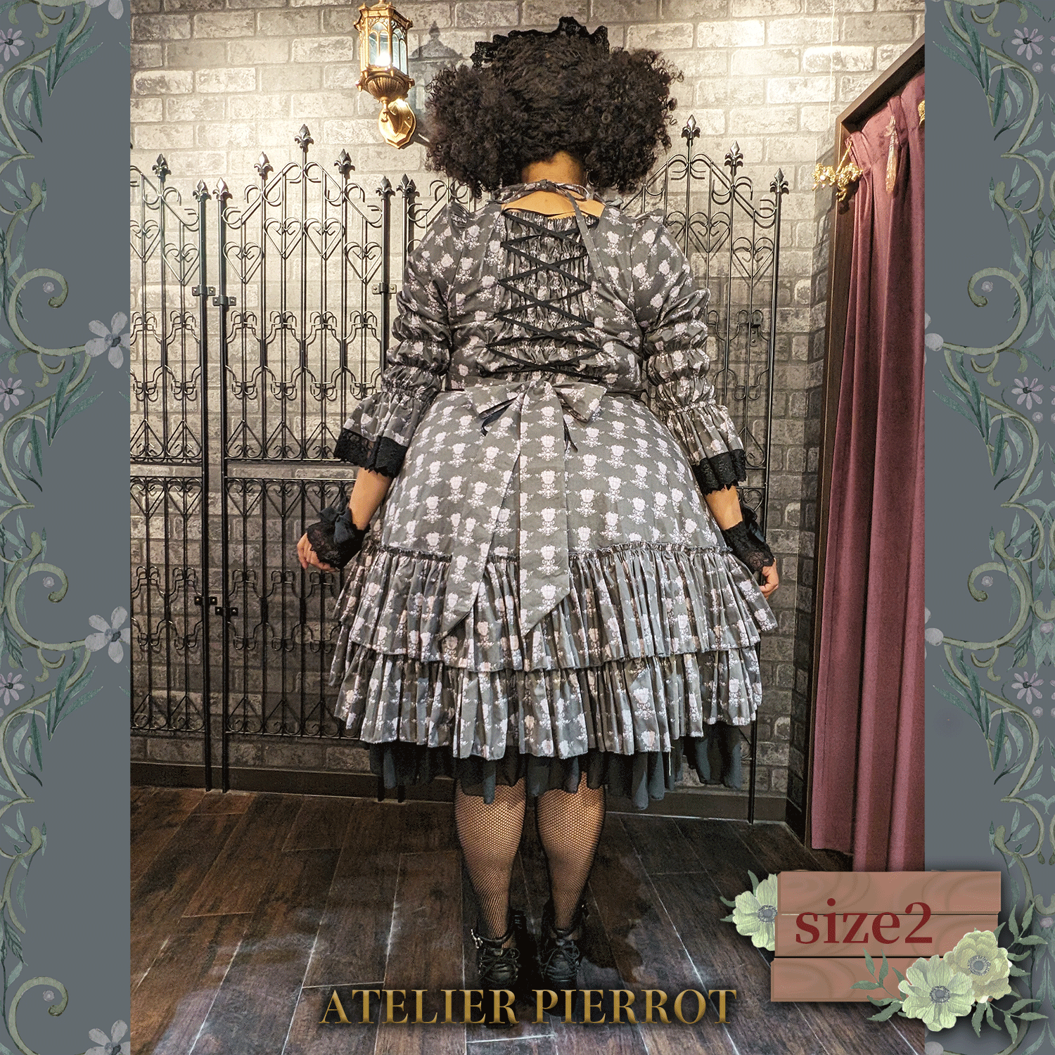 【ATELIER PIERROT】 Rosy Bouquet Dress Size 2