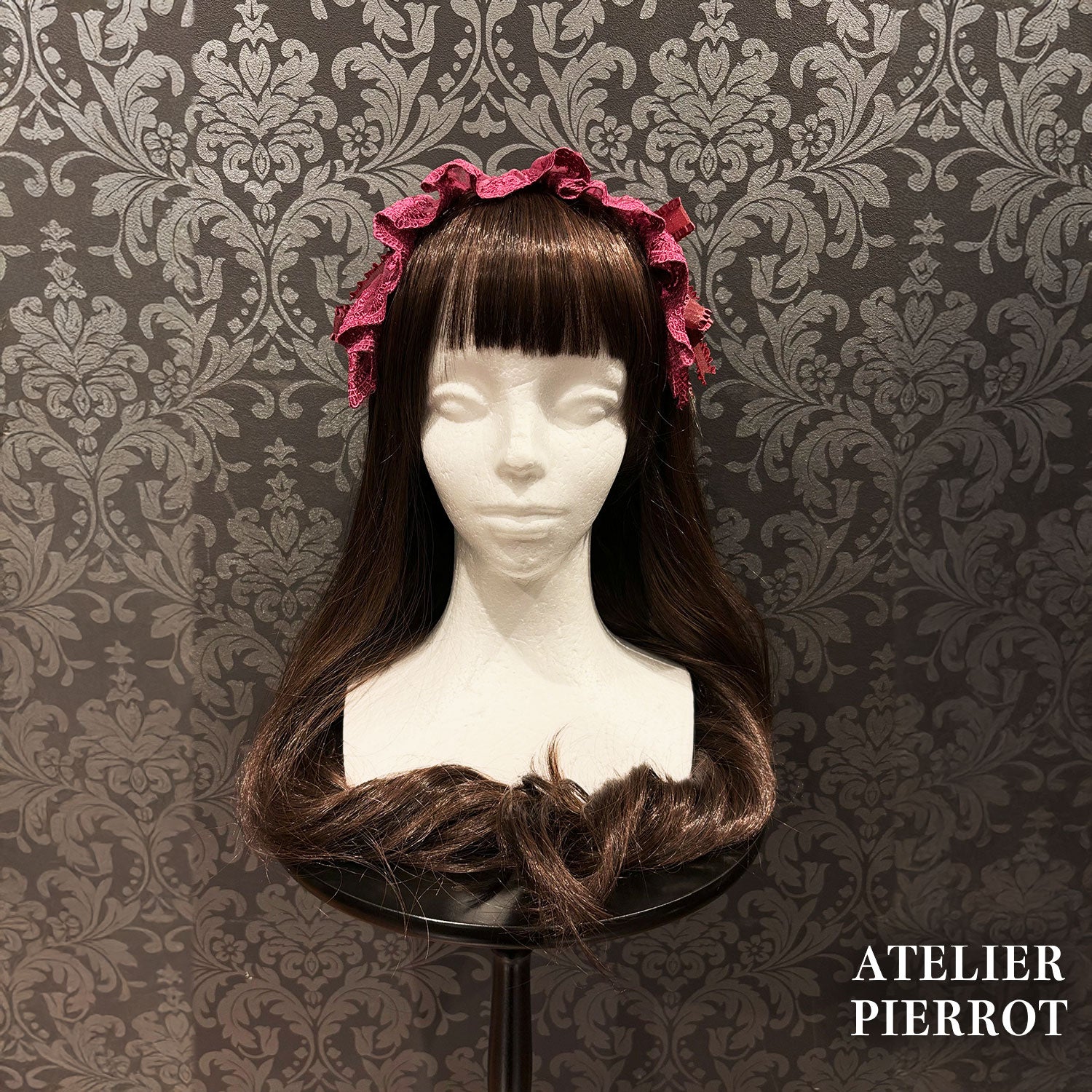 【ATELIER PIERROT】 Mystic Ribbon Lattice HeadDress アイボリー/ ボルドー/ネイビー/ブラック